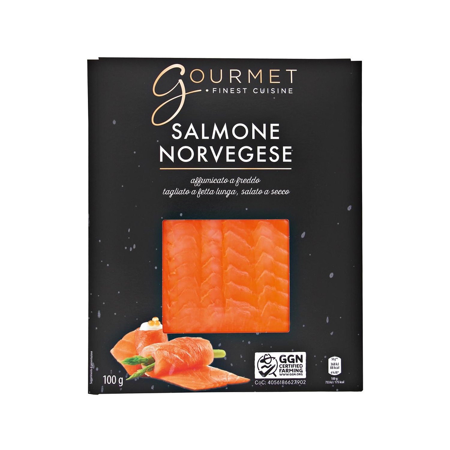 GOURMET Salmone norvegese tagliato a fetta lunga