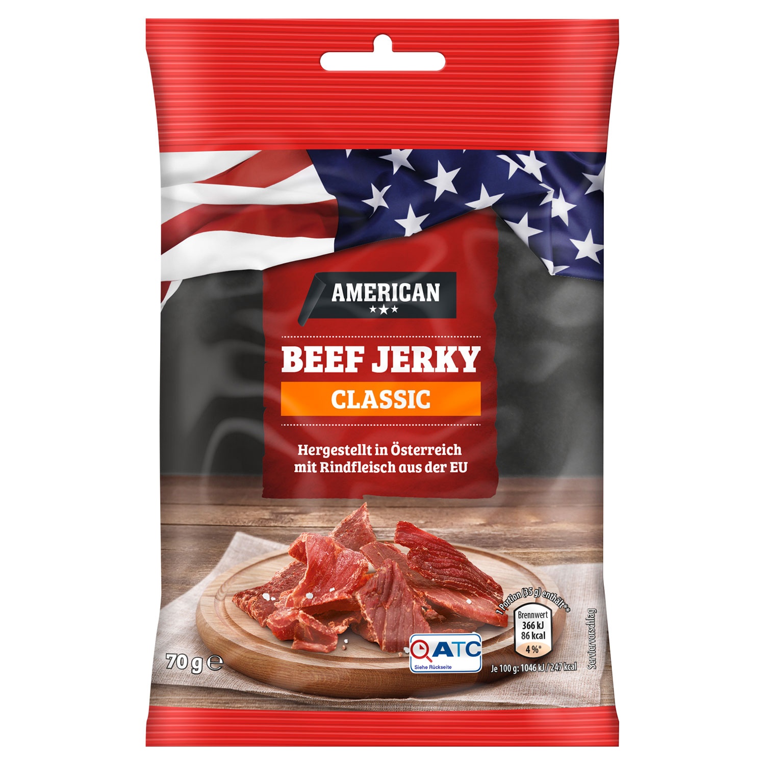 AMERICAN Beef Jerky oder Pork Jerky 70 g
