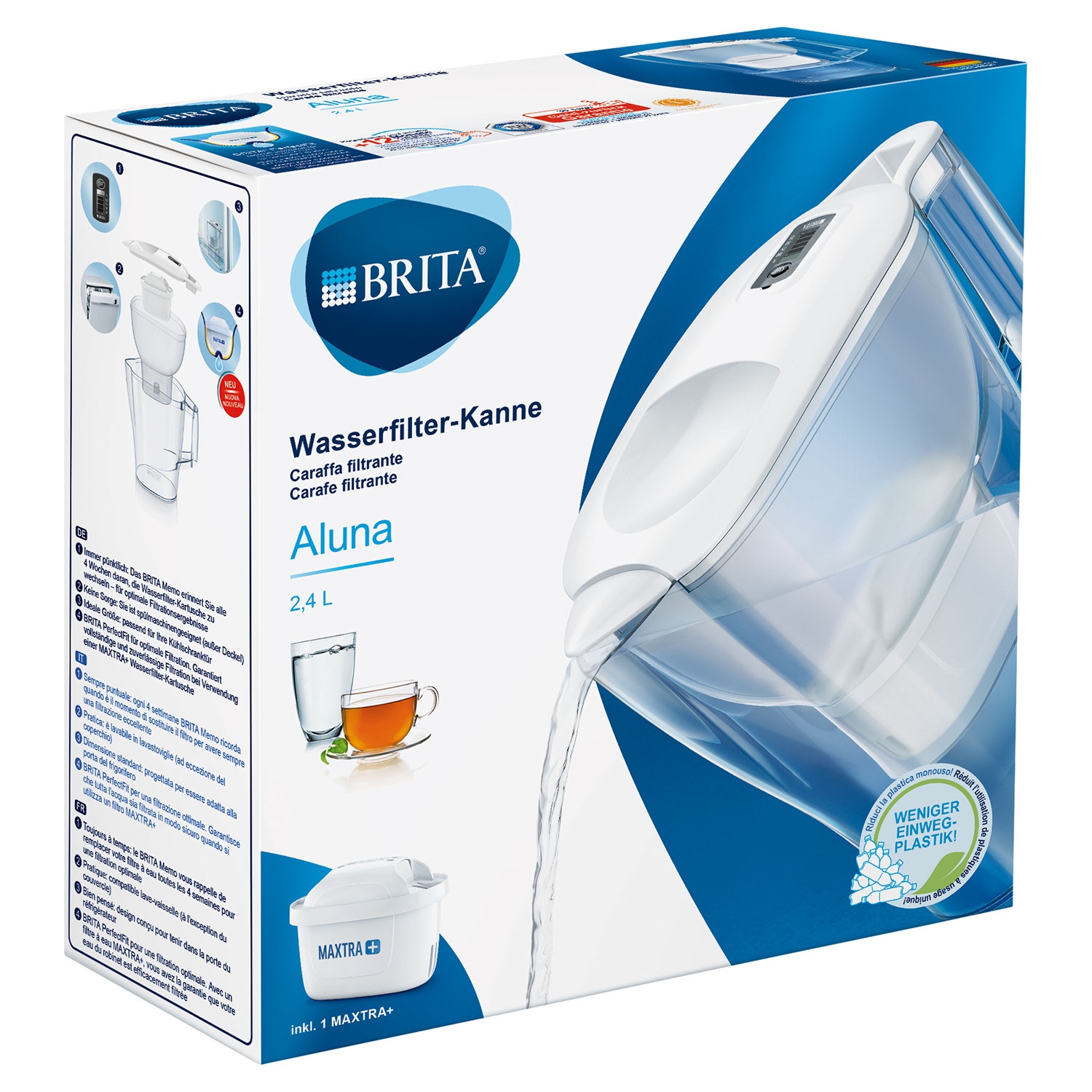 BRITA® Wasserfilter-Kanne Aluna inkl. 1 MAXTRA+