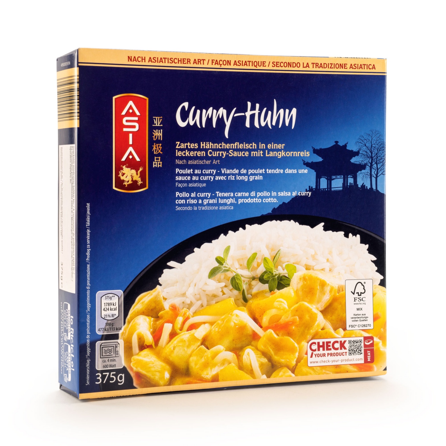 ASIA Chinesisches Fertiggericht, Curry-Huhn