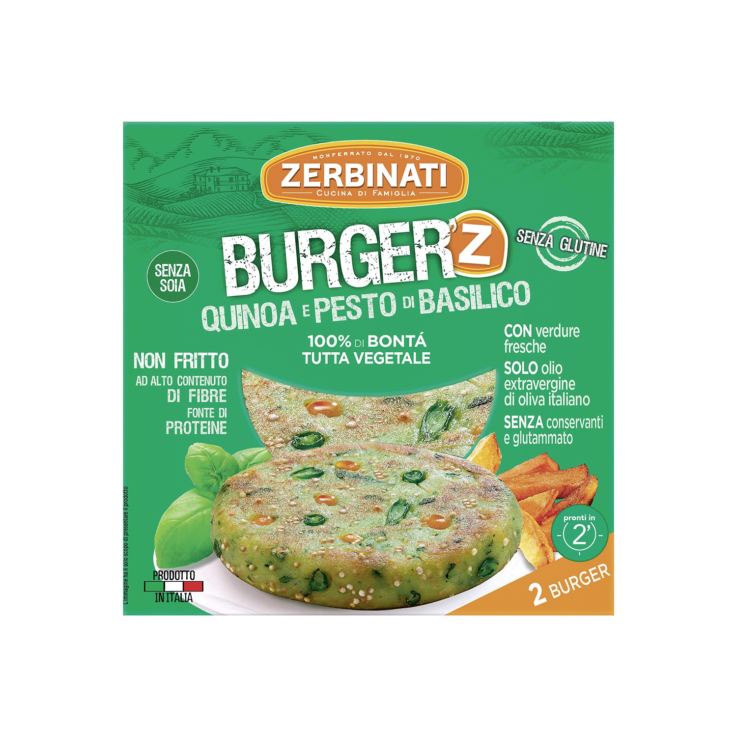 ZERBINATI Burger'Z con quinoa e pesto di basilico