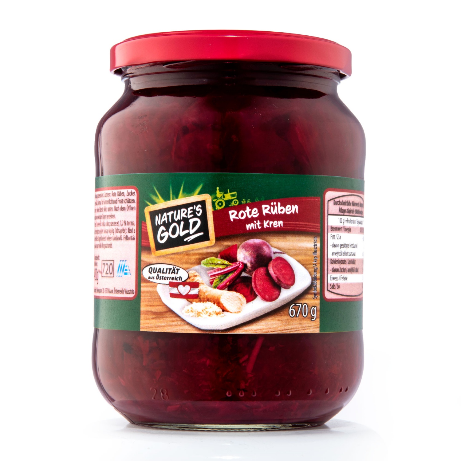 NATURE'S GOLD Salatspezialitäten, Rote Rüben mit Kren