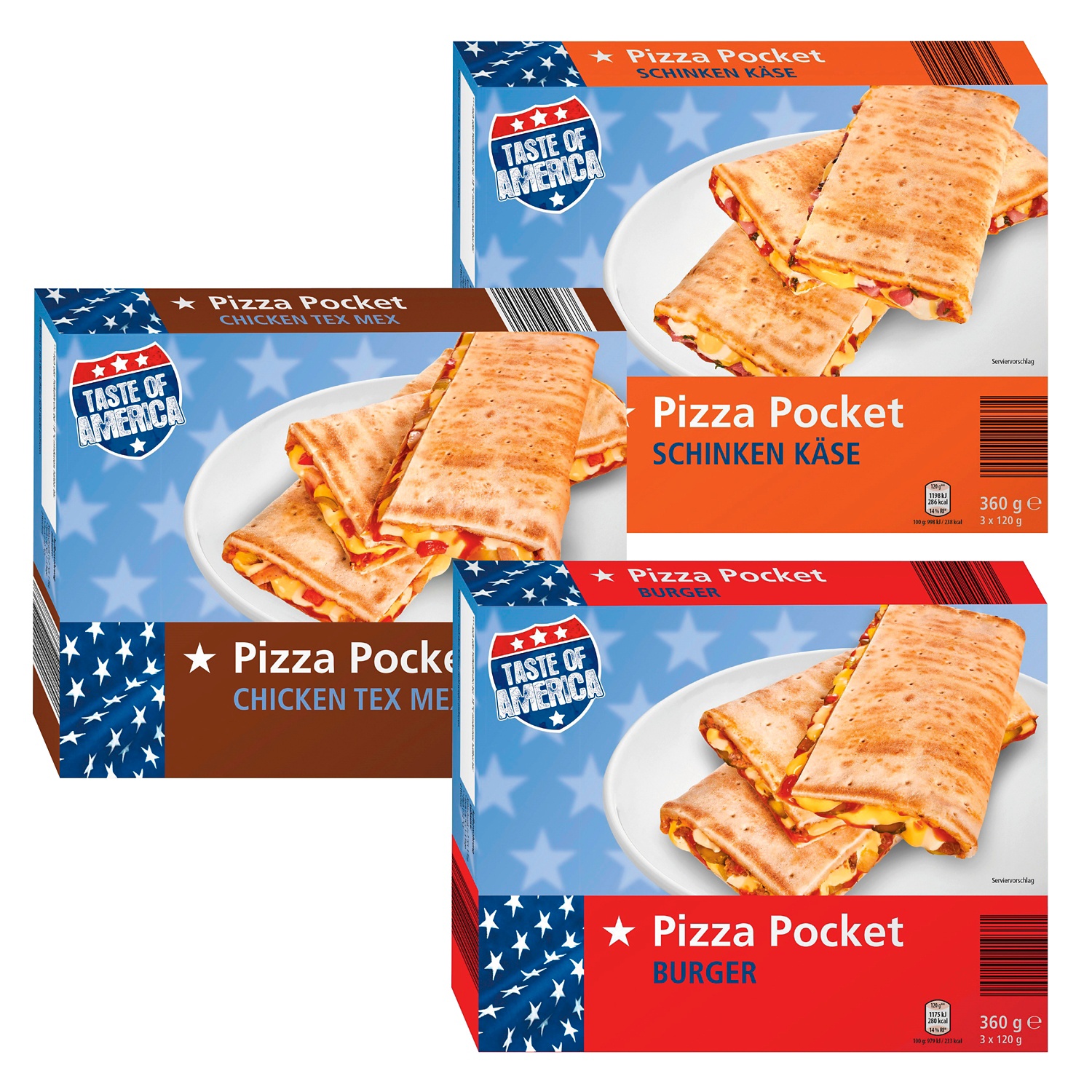 TASTE OF AMERICA Pizza Pockets ALDI SUISSE