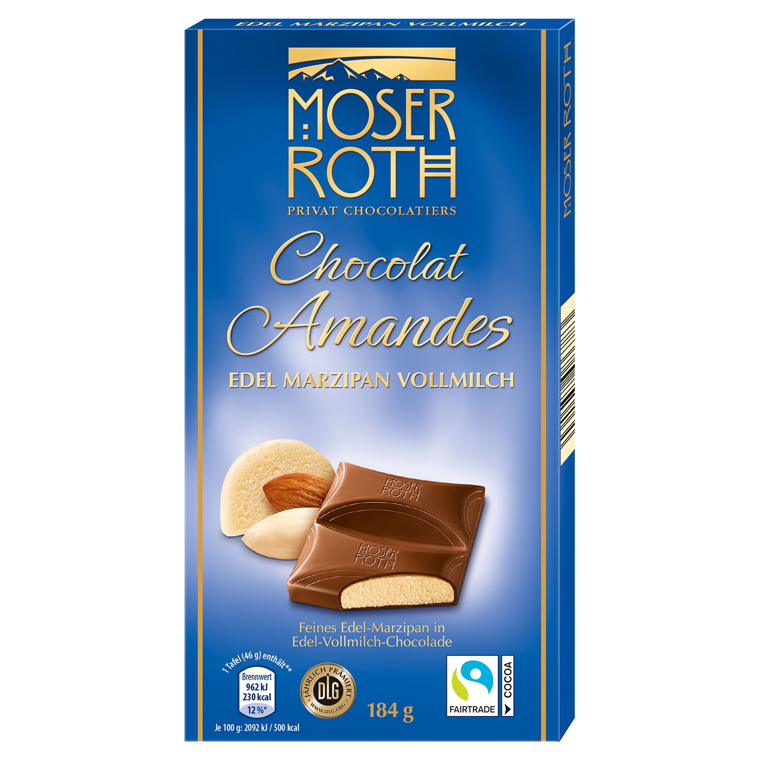 MOSER ROTH Chocolat Amandes 184 g