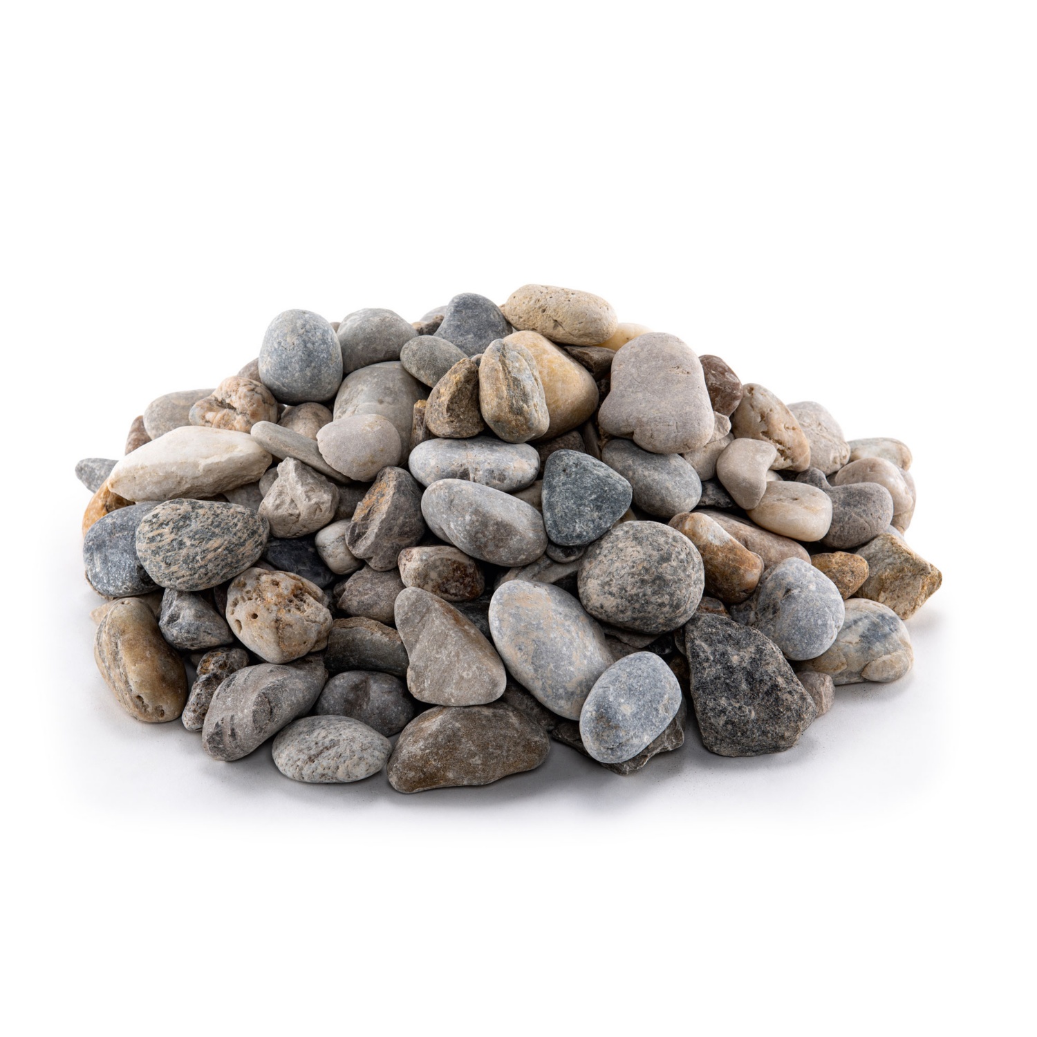 Dekorsteine, Bunt (Flusskiesel), 1.000kg