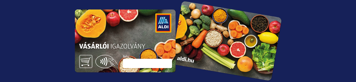 ALDI vásárlói igazolvány kártya