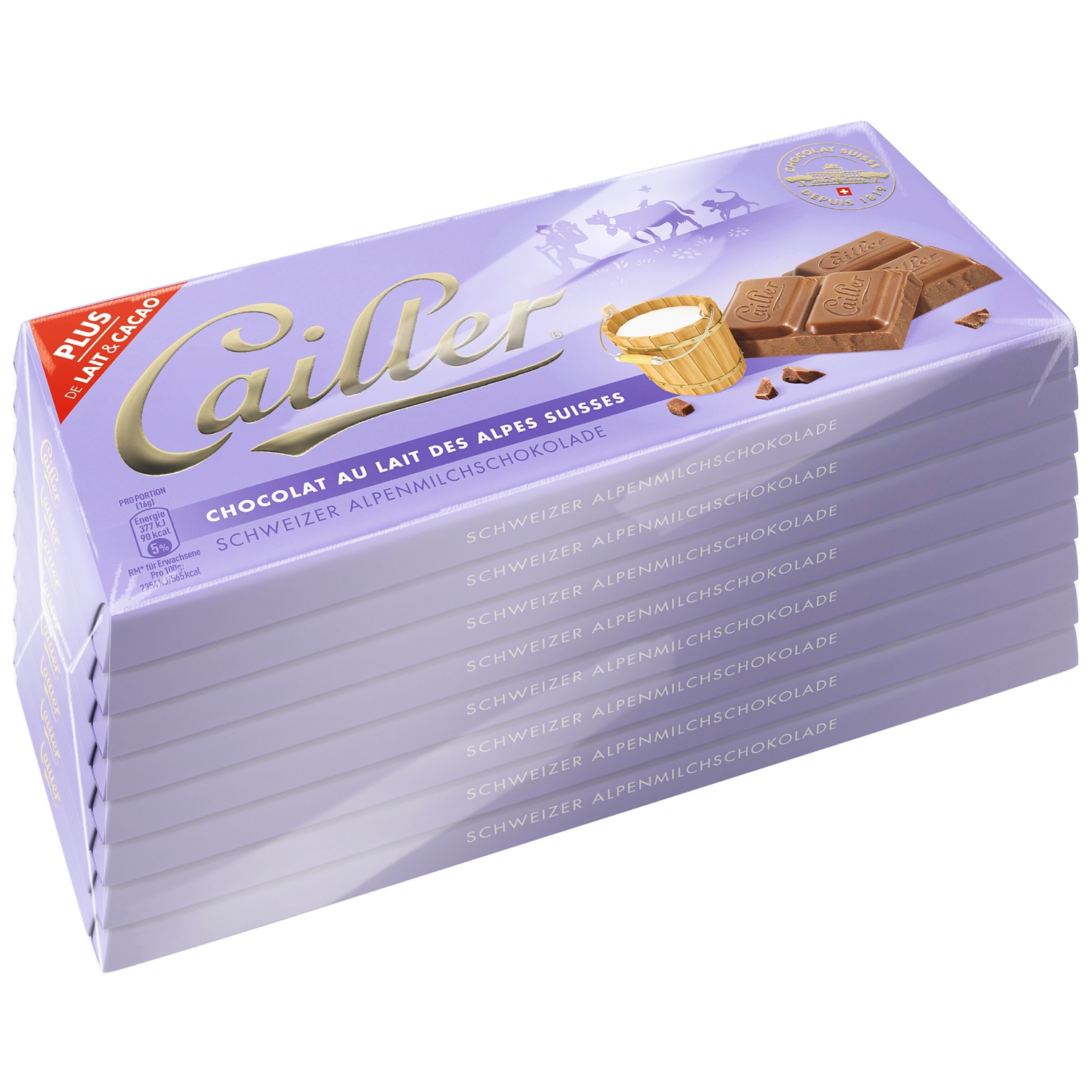 Achetez en gros Cailler Milk-barre De Chocolat Suisse Au Lait 100g