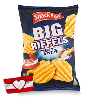 SNACK FUN Big Riffels, Meersalz und Pfeffer