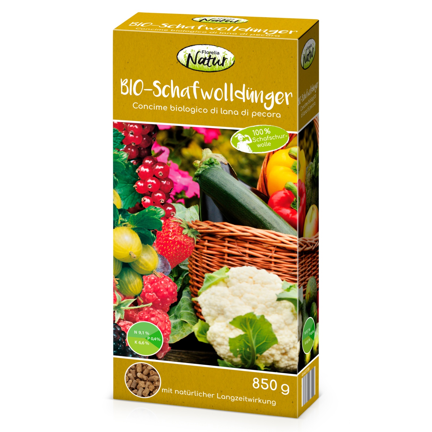 FLORELIA NATUR BIO Schafwolldünger
