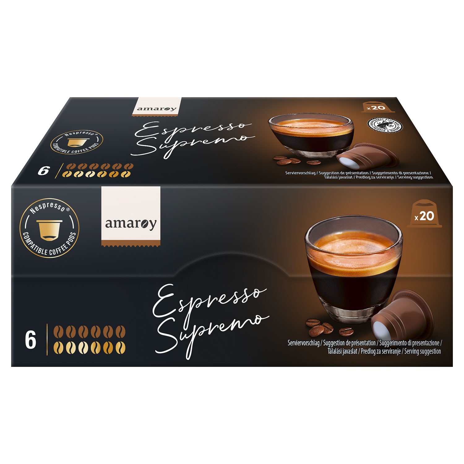 AMAROY Kaffeekapseln Espresso 110 g