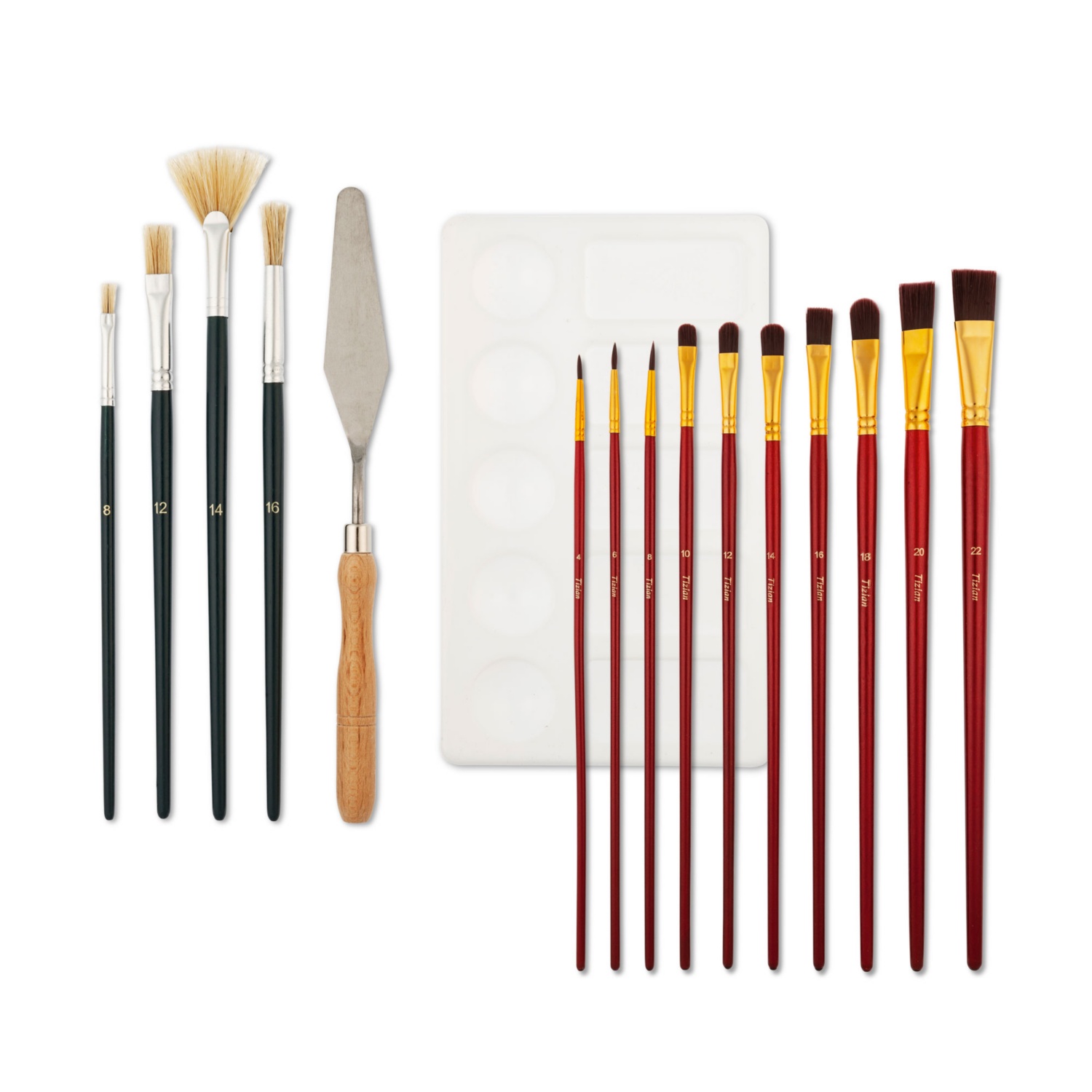 Set di pennelli da pittura, 10 pezzi