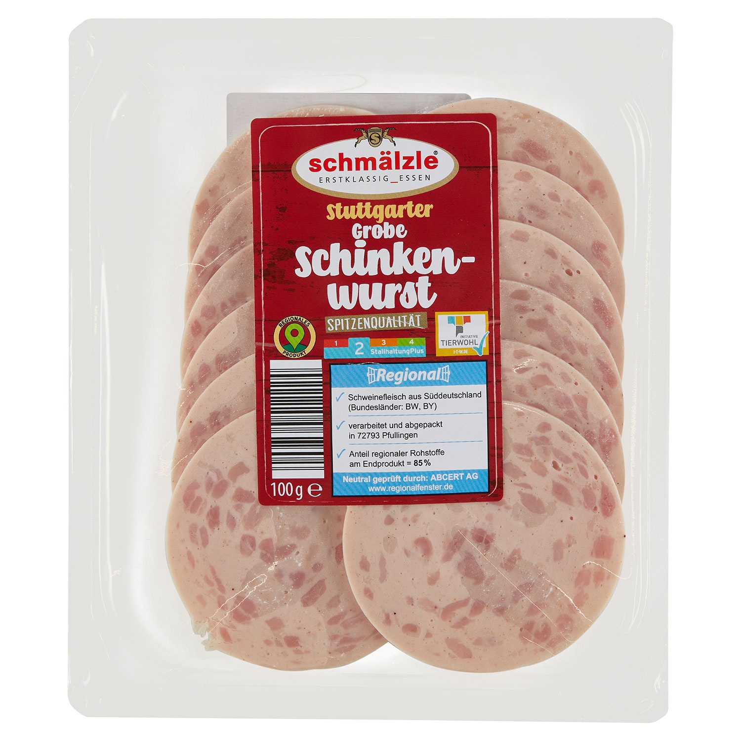 SCHMÄLZLE Stuttgarter Grobe Schinkenwurst 100 g