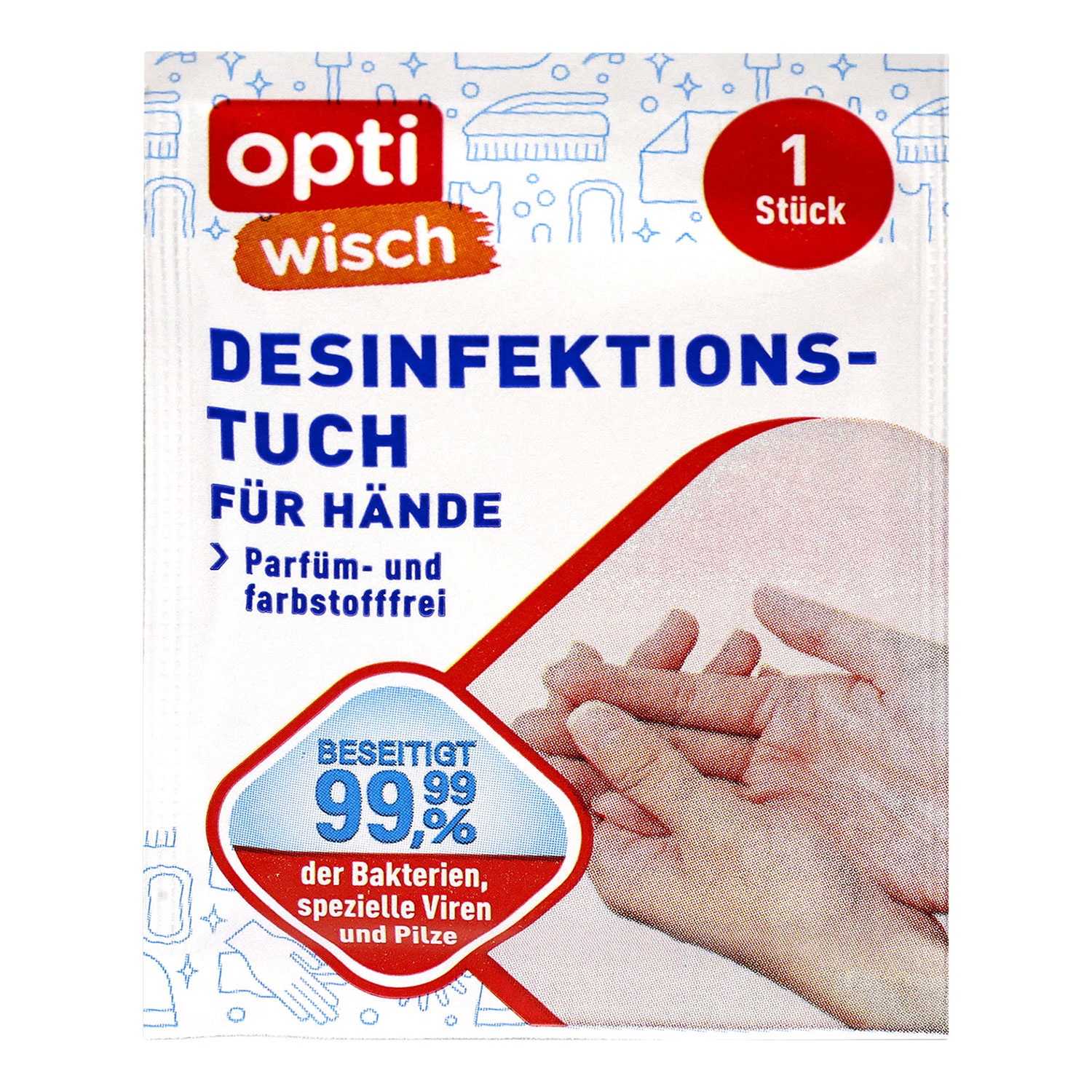 OPTIWISCH Desinfektionstücher 15er-Packung