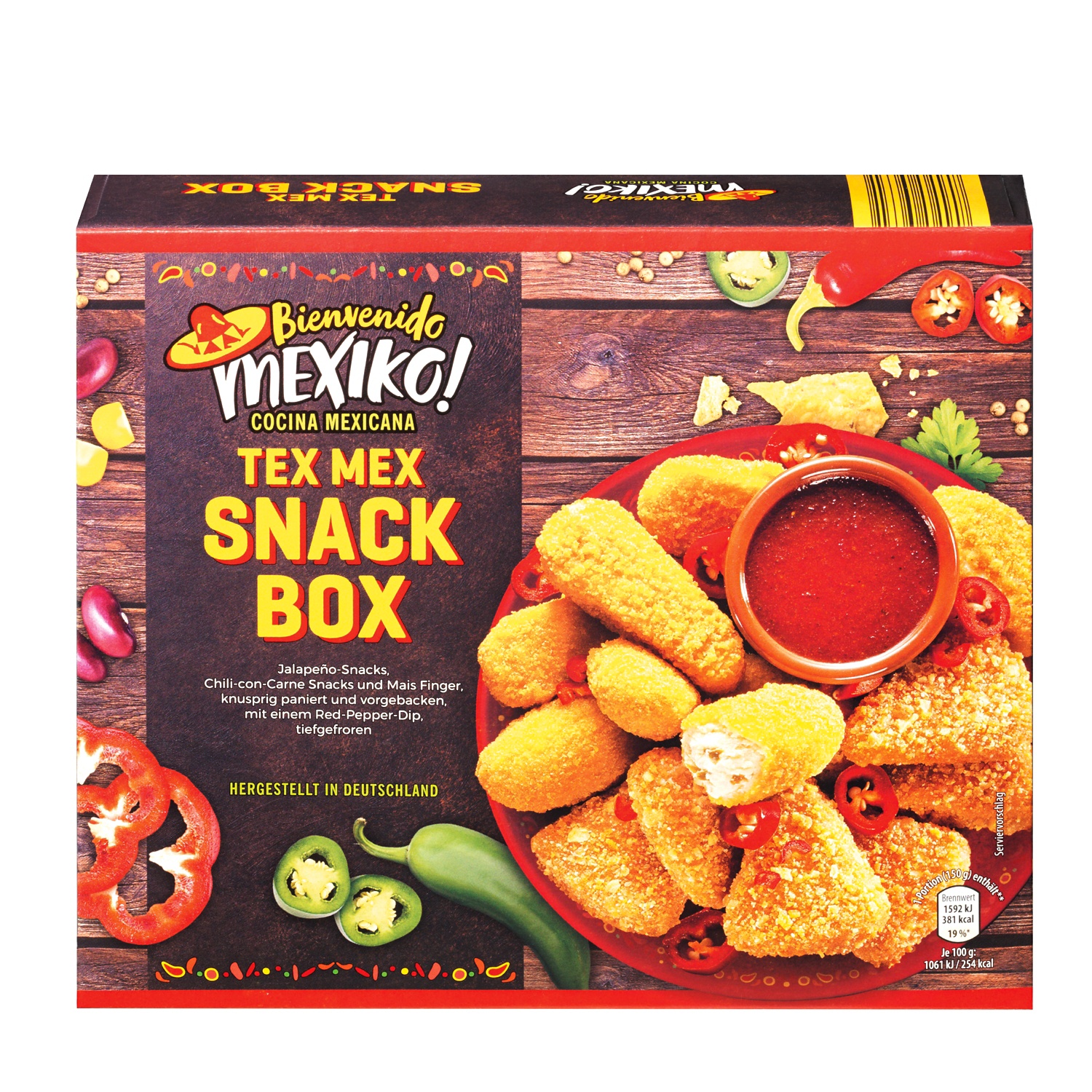BIENVENIDO MEXIKO Snack box, Tex mex