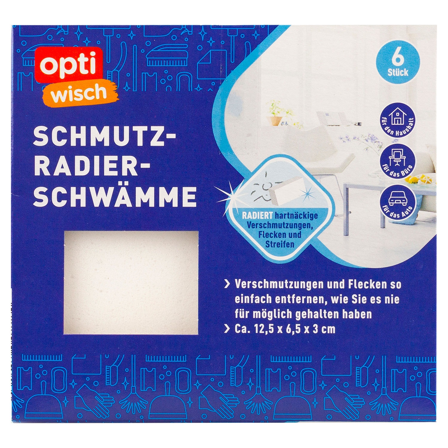 OPTIWISCH Schmutz-Radier-Schwämme, 6er-Packung