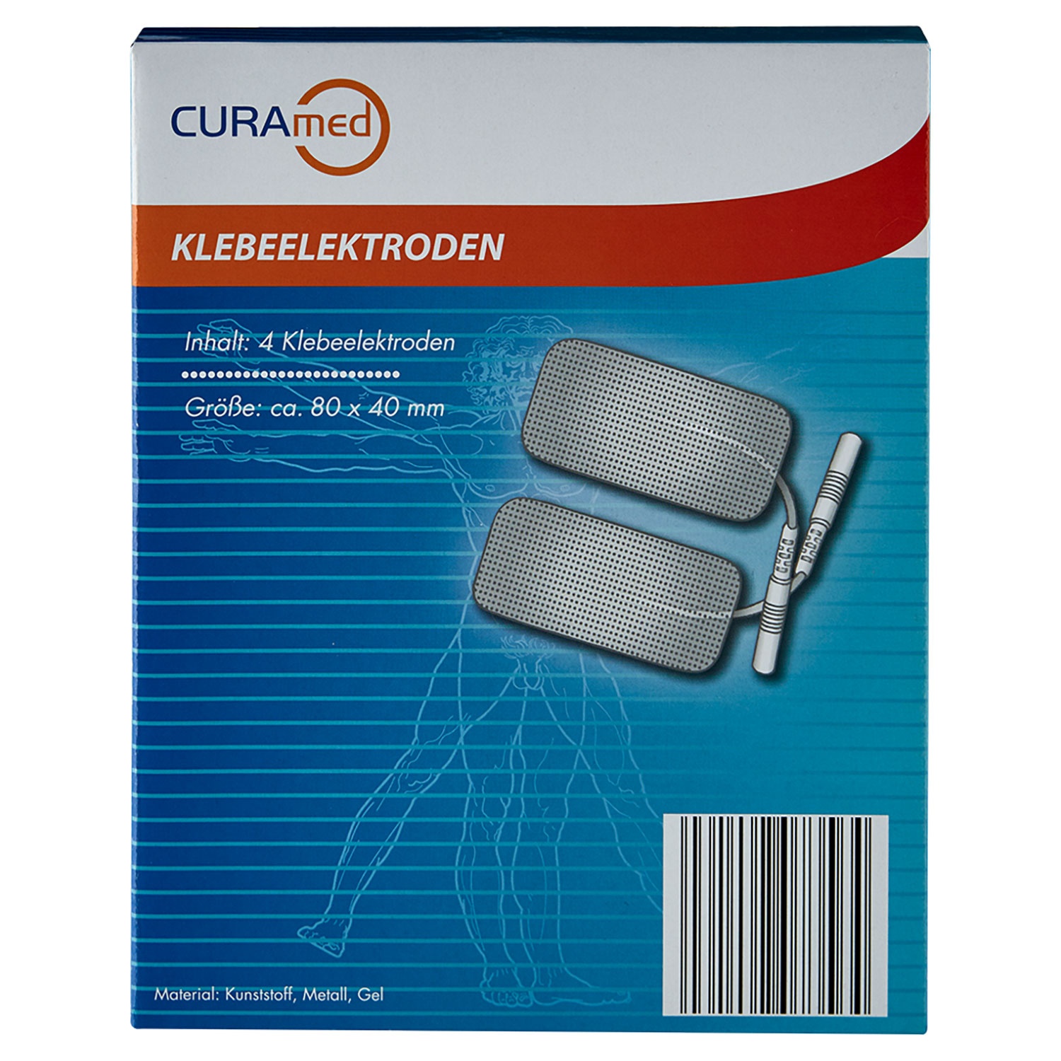 CURAMED Universal-Elektroden für TENS-EMS-Geräte, 4er-/8er-Packung
