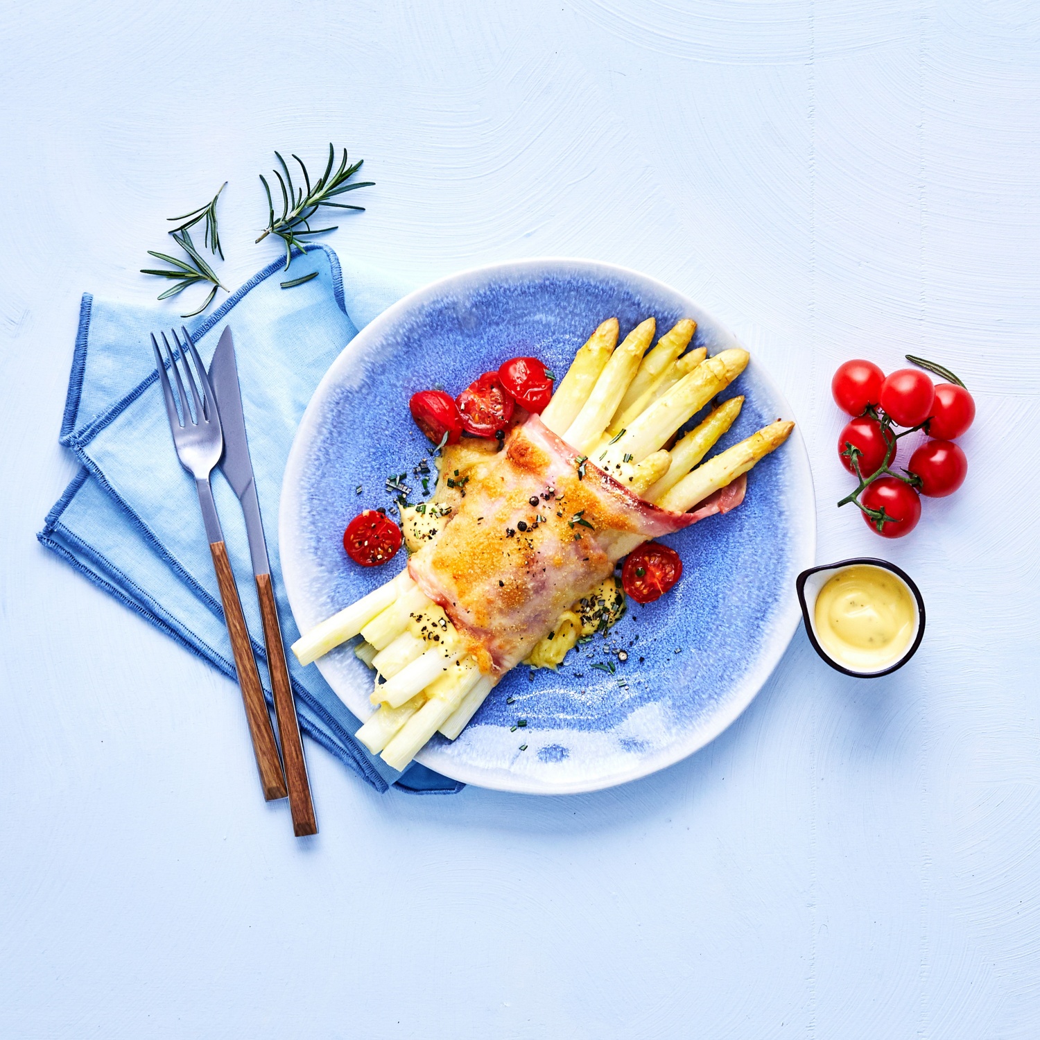 Überbackener Spargel mit Schinken und Gouda | ALDI Rezeptwelt