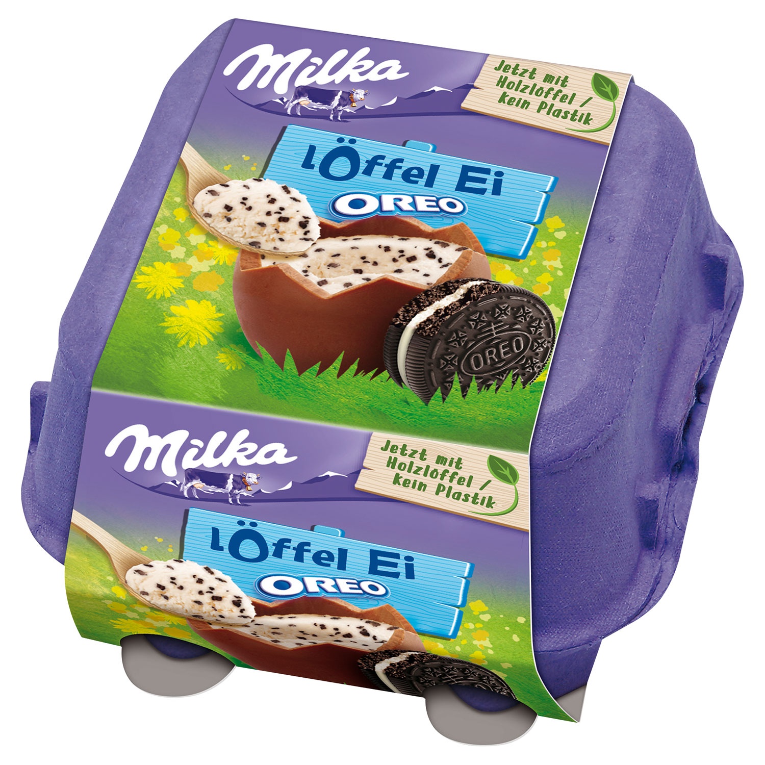 MILKA Oster-Schokoladensnacks Löffel-Eier 128 g