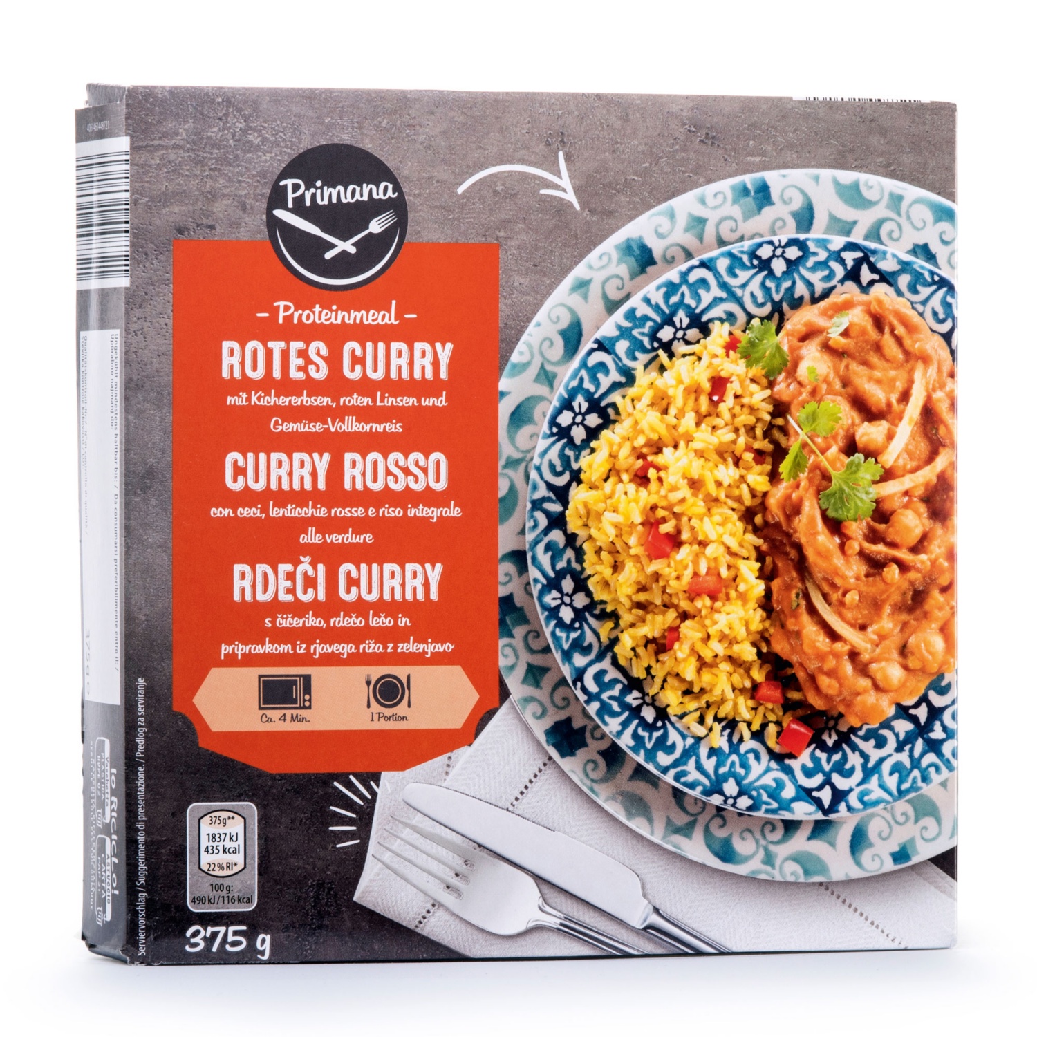 PRIMANA Proteingerichte, Rotes Curry