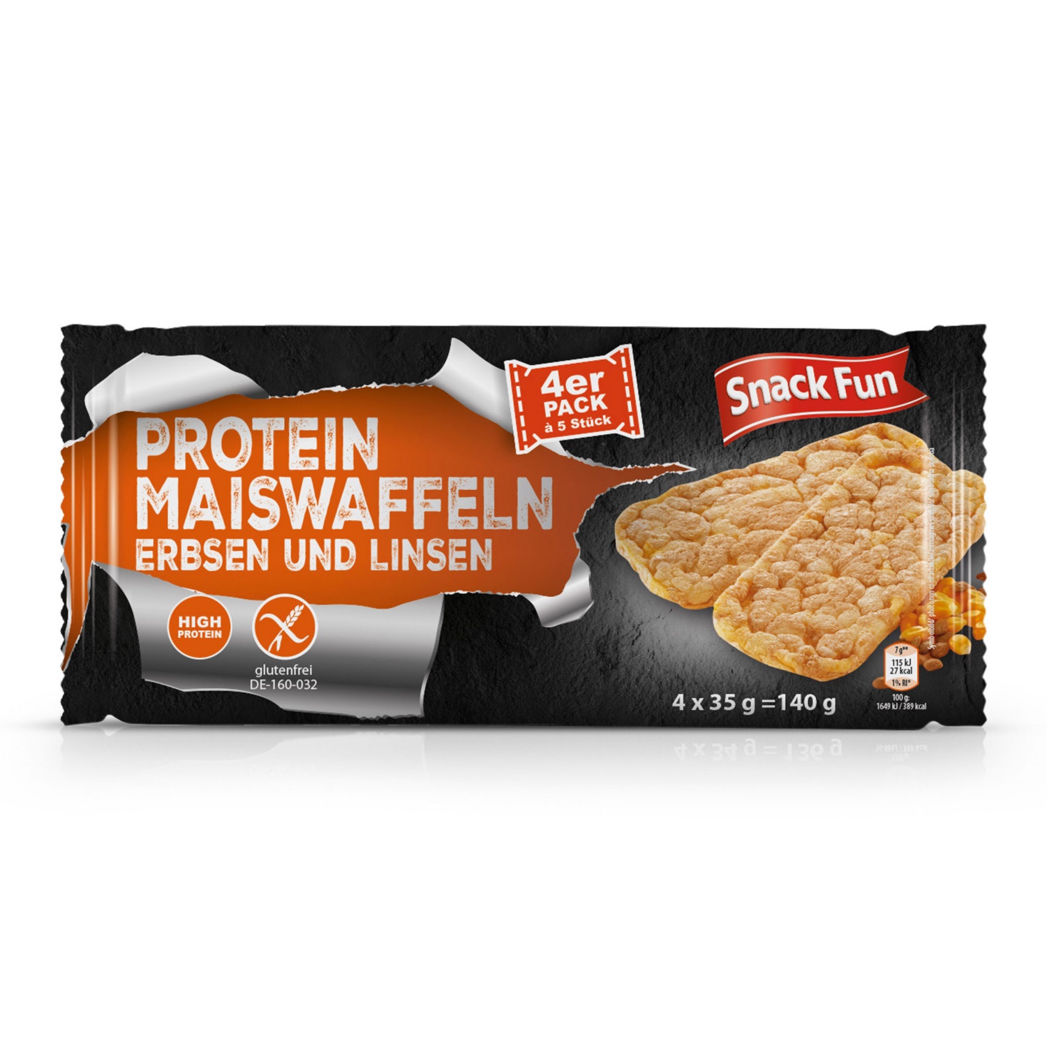 SNACK FUN Protein Reis-/Maiswaffeln, Linsen