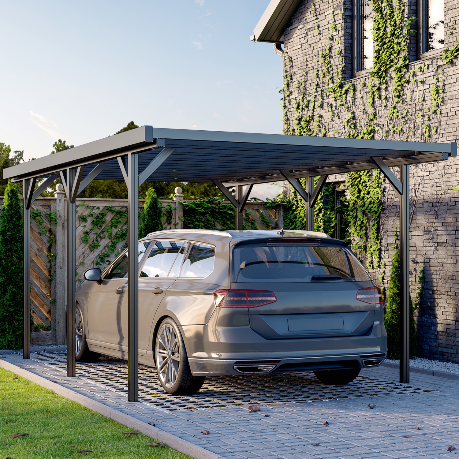 Alu Carport Anthrazit | ALDI SUISSE