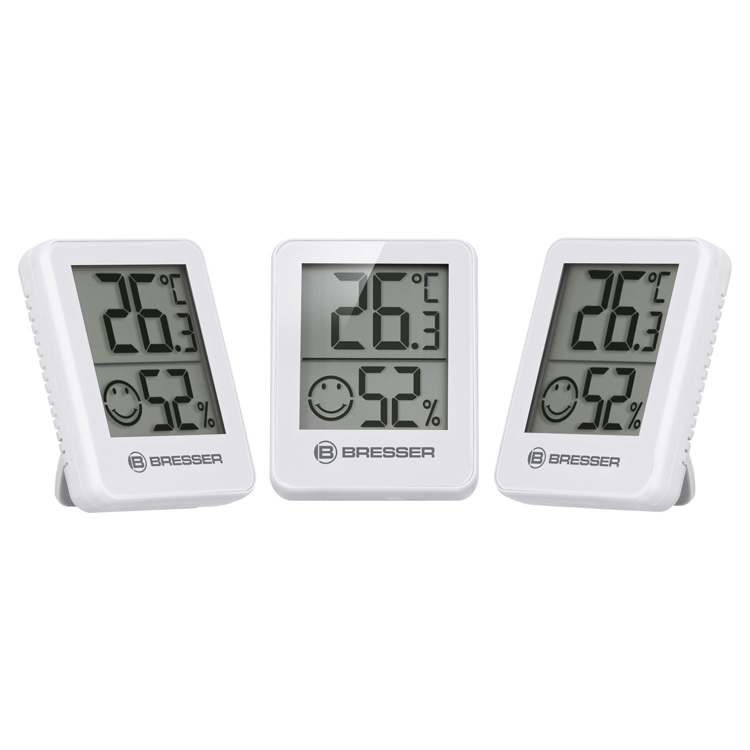 BRESSER ClimaTemp Thermo-Hygrometer-Indikator, 3er-Set