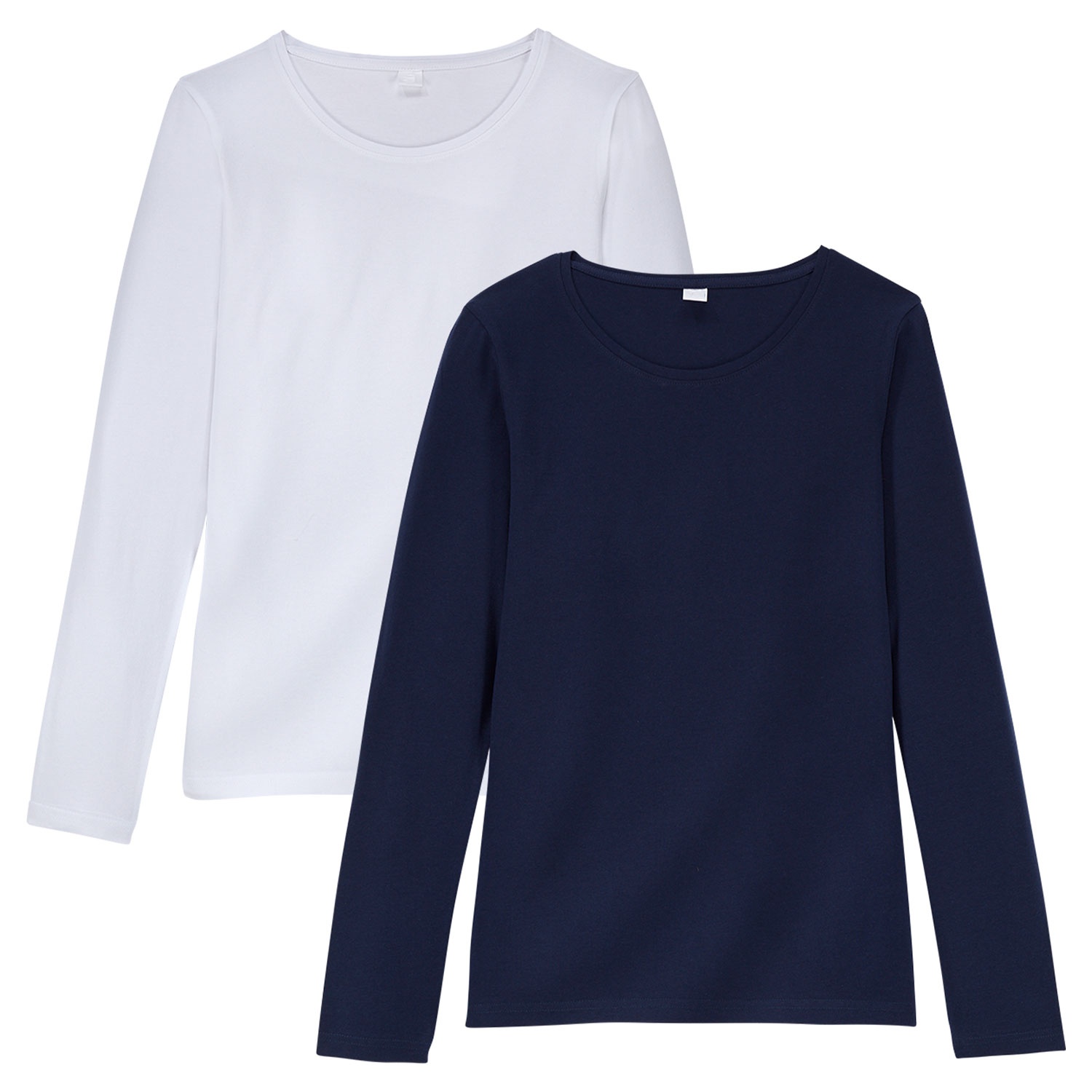 BLUE MOTION Damen Basic-Shirts, 2er-Packung