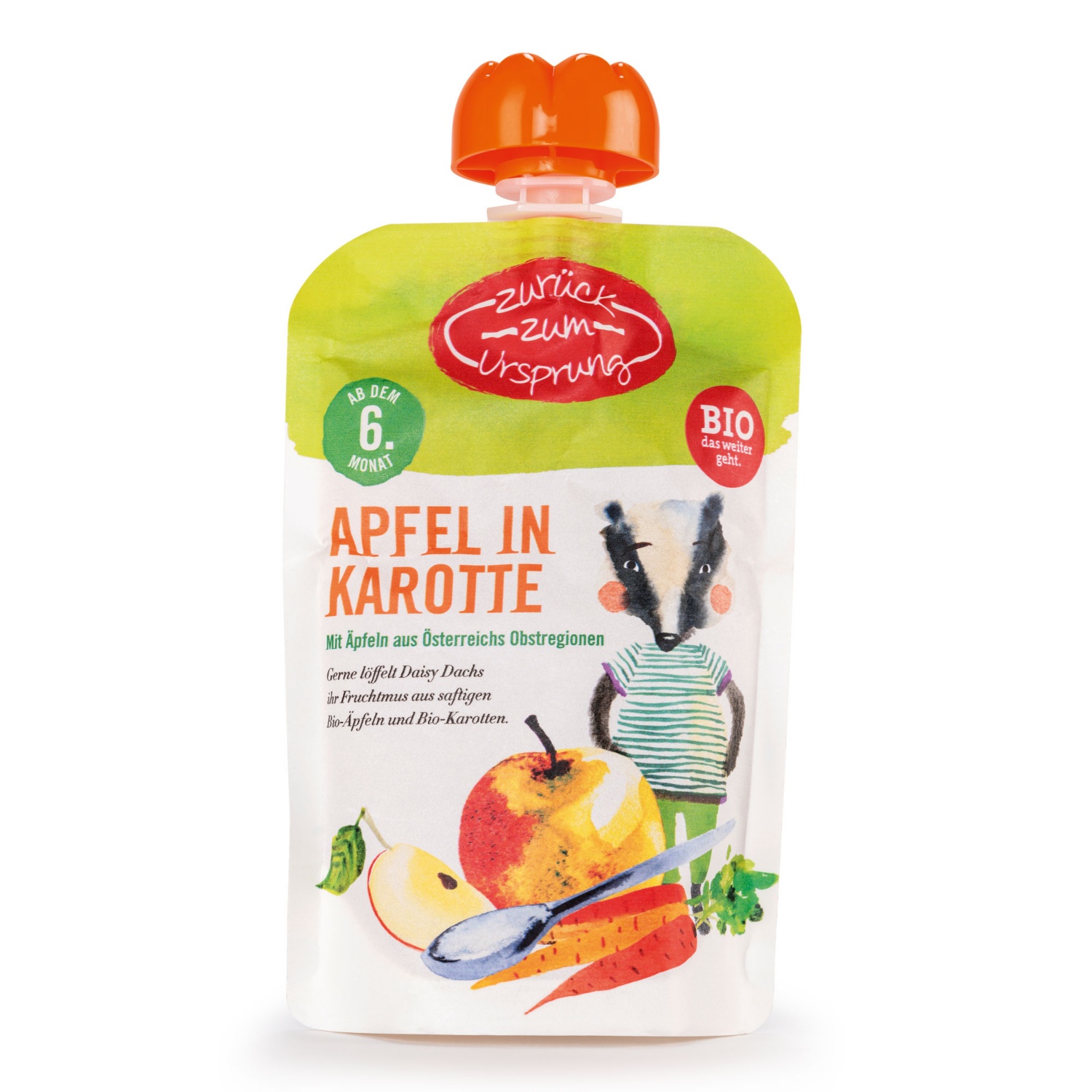 ZURÜCK ZUM URSPRUNG BIO-Fruchtsnack Apfel Karotte