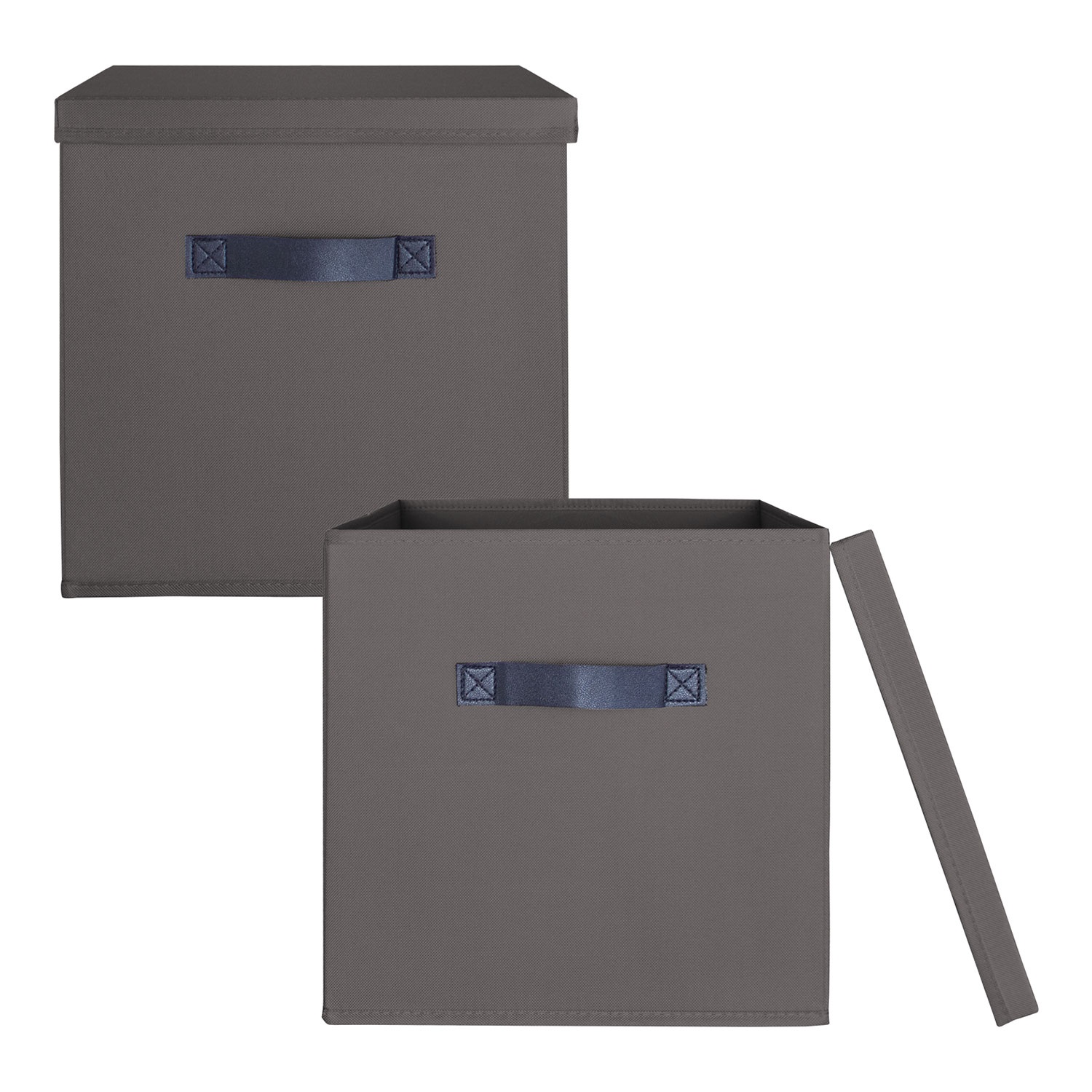 EASY HOME® Aufbewahrungsbox mit Deckel, 2er-Packung