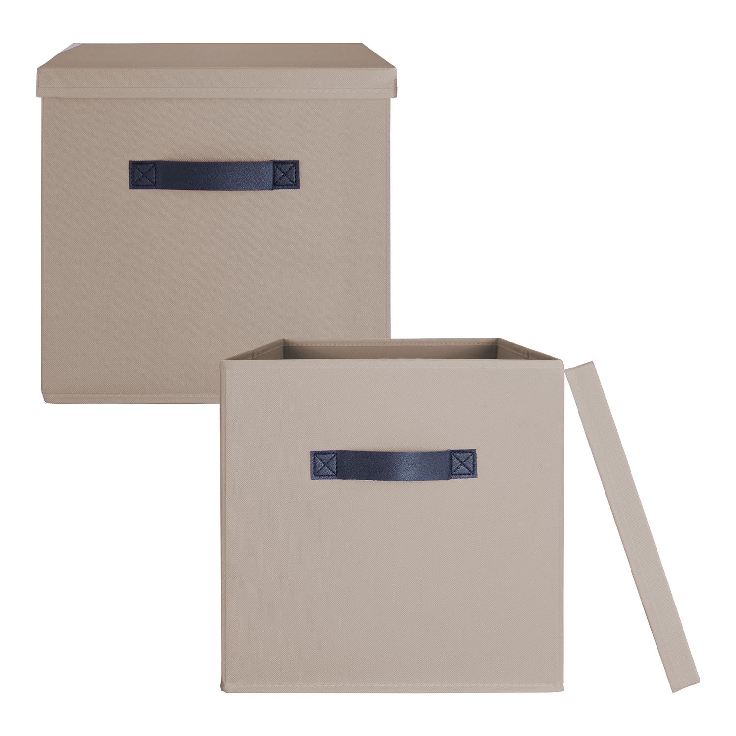 EASY HOME® Aufbewahrungsbox mit Deckel, 2er-Packung