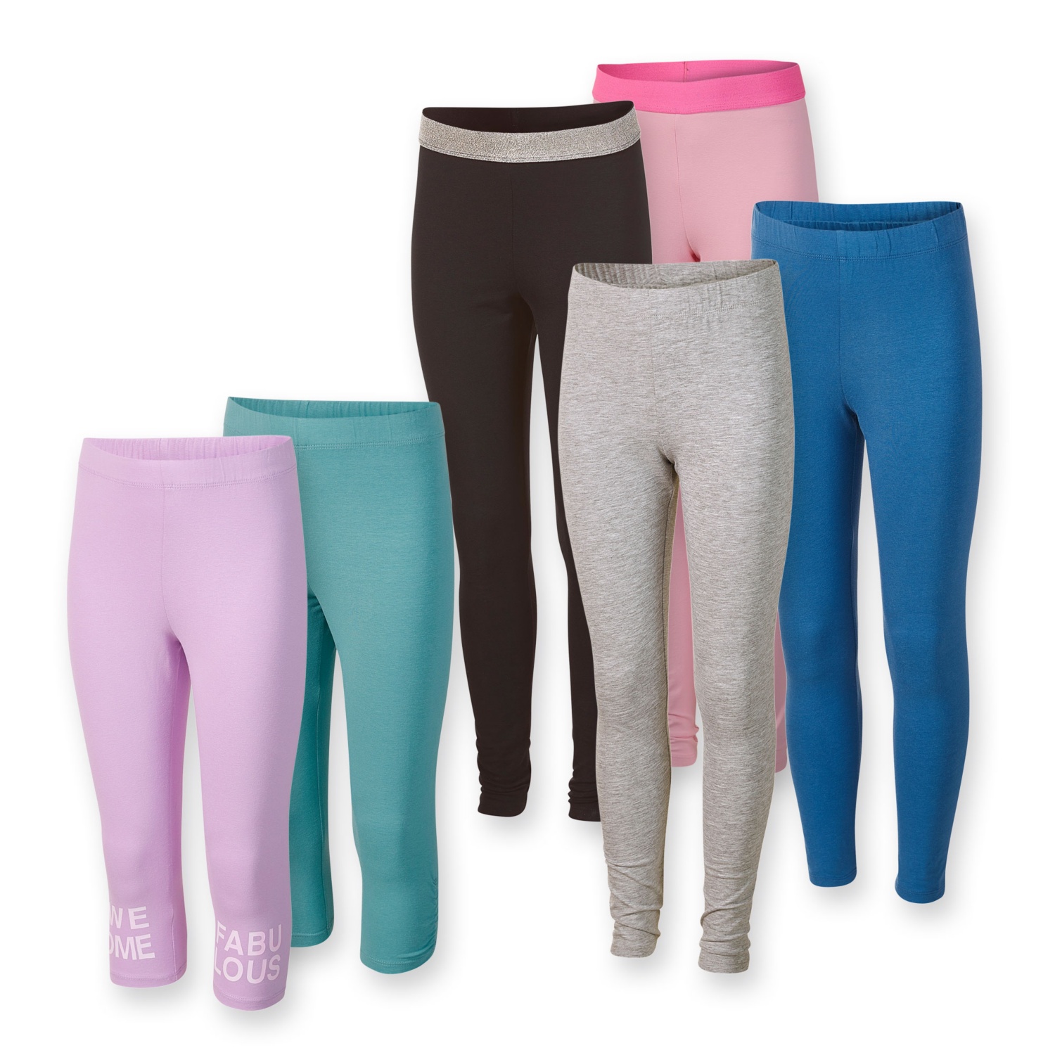 Kinder-Leggings dunkelgrau mit Elefanten-02LG123