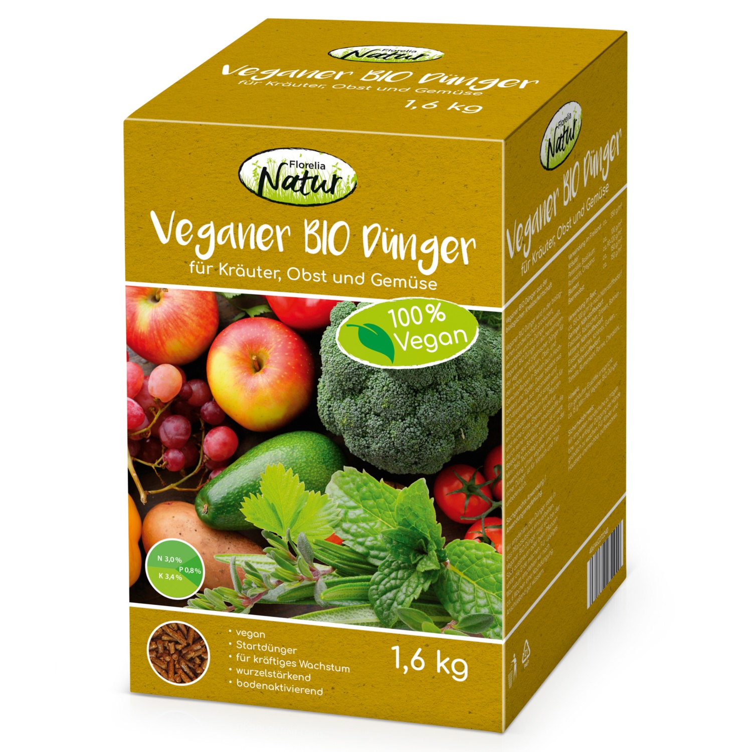 FLORELIA NATUR BIO-Dünger, vegan