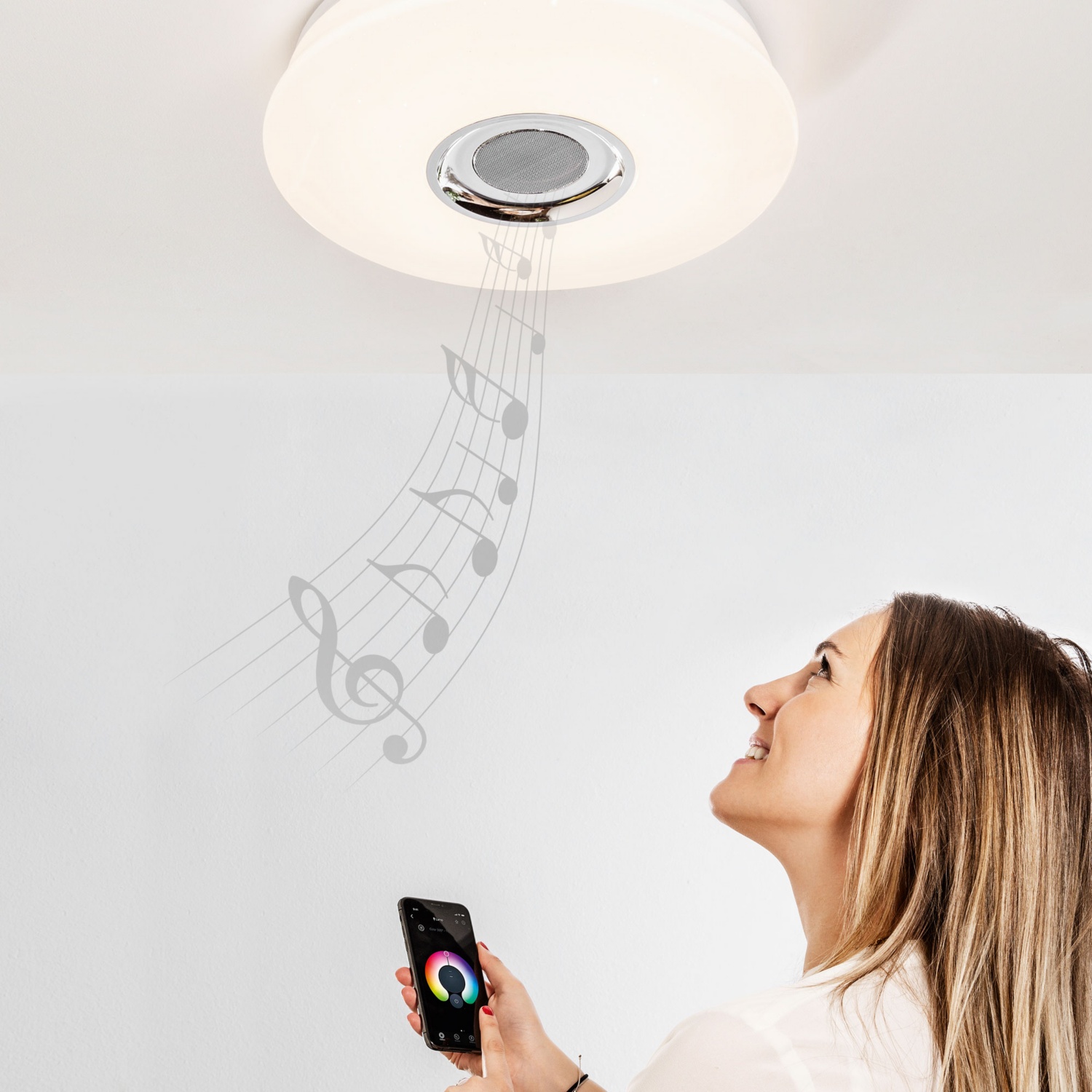 GLOBO Bluetooth-stropna svetilka z zvočnikom