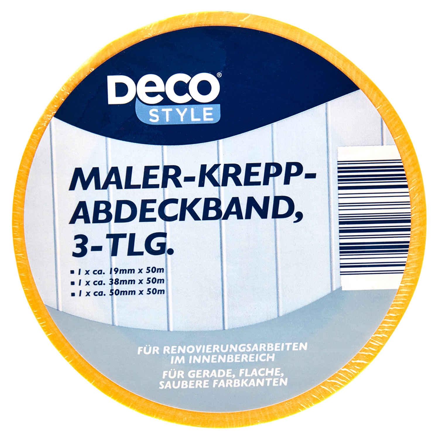 DECO STYLE® Maler-Krepp-Abdeckband, 3er-Set