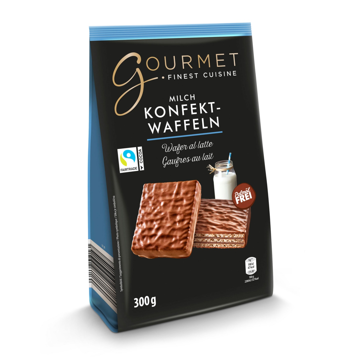GOURMET Wafer al latte con copertura al cioccolato