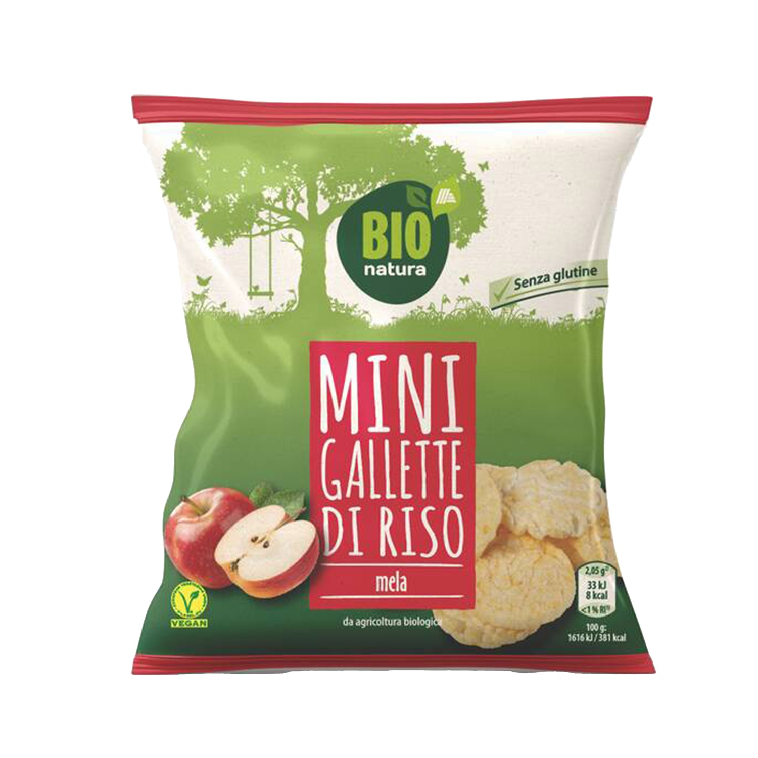 BIO NATURA Mini gallette di riso BIO gusto mela