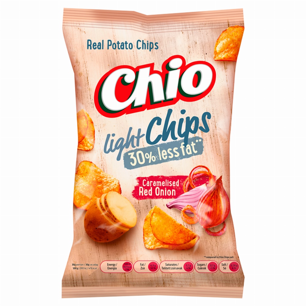 CHIO Light chips, karamellizált hagyma ízű, 65g
