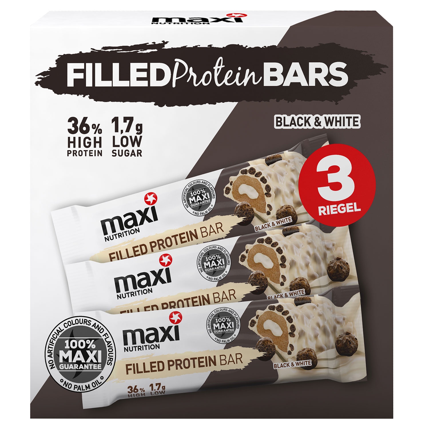 MAXI NUTRITION Filled Protein Bars 135 g