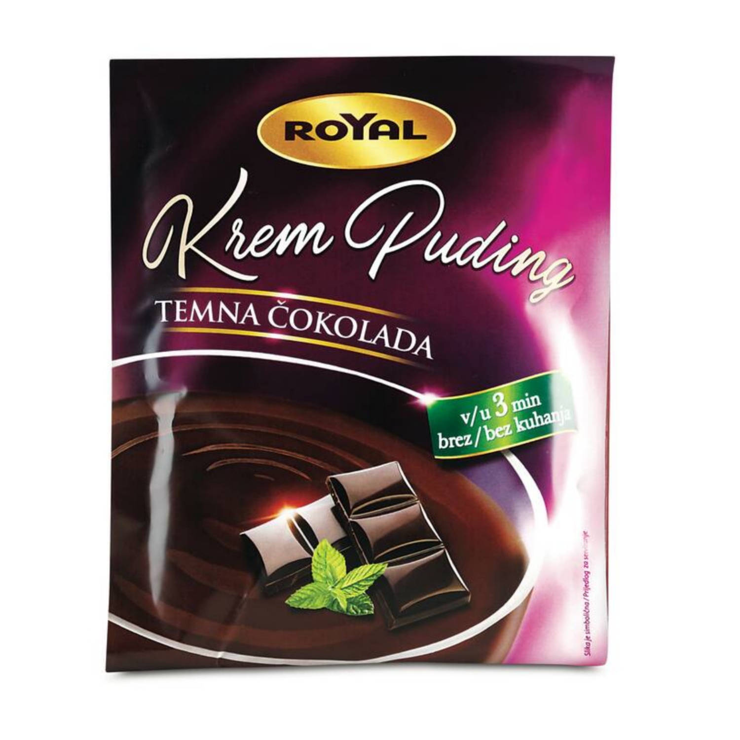 ROYAL Krem puding brez kuhanja, temna čokolada