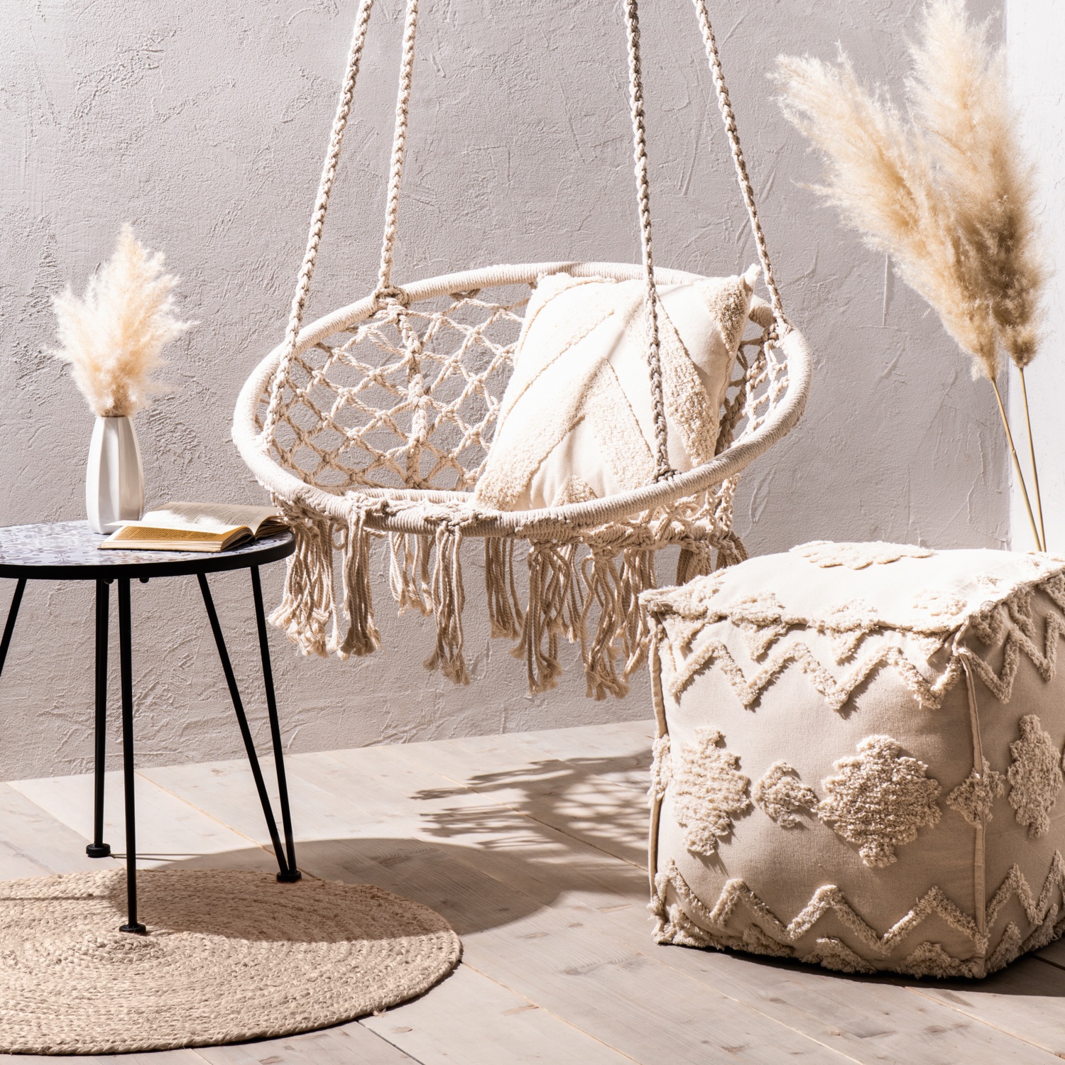 MY LIVING STYLE Pouf per sedersi in macramé