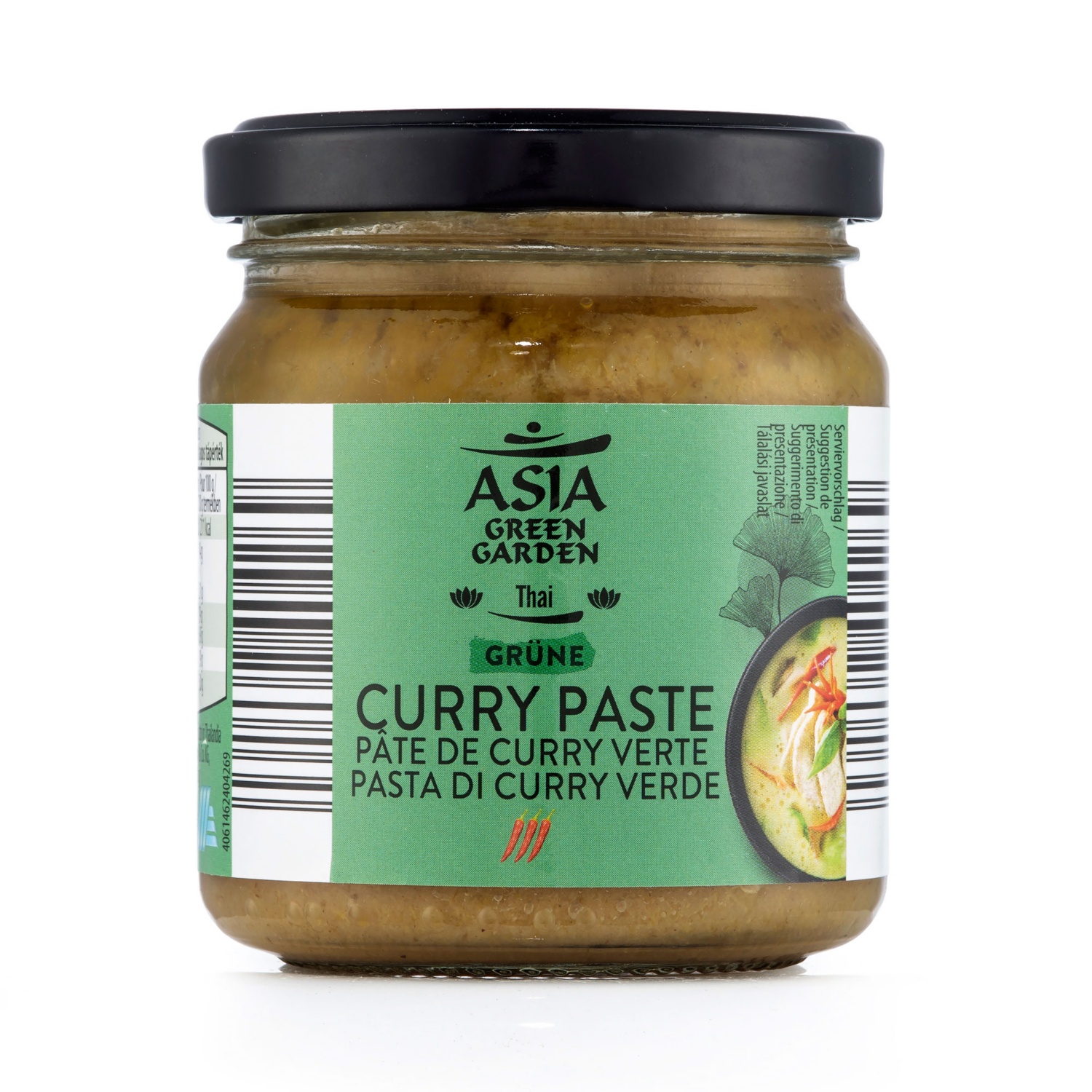 ASIA GREEN GARDEN Currypaszta, zöld, 195 g