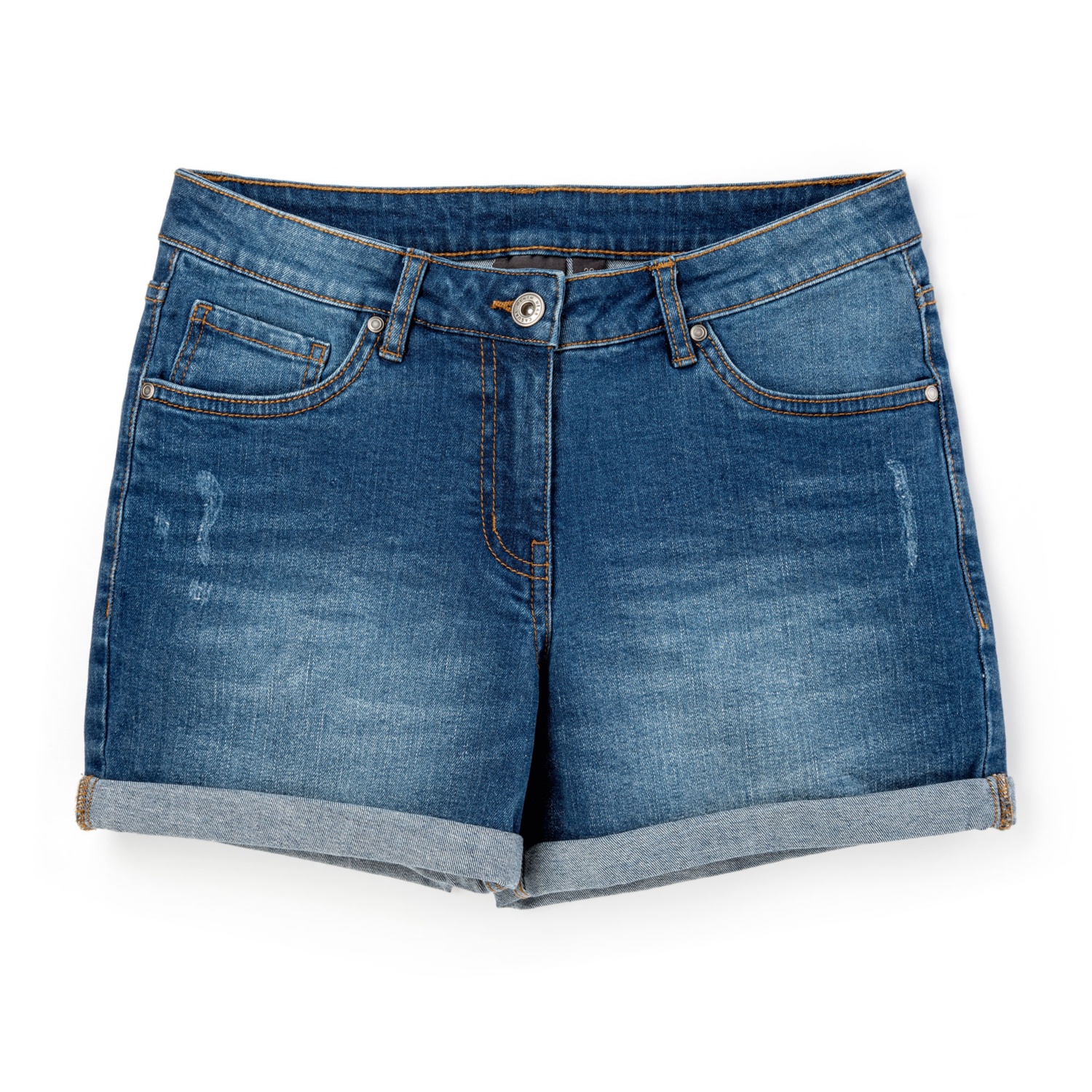 BLUE MOTION Damen-Jeans-Shorts, Baumwolle (BIO), Blau, Gr. 38