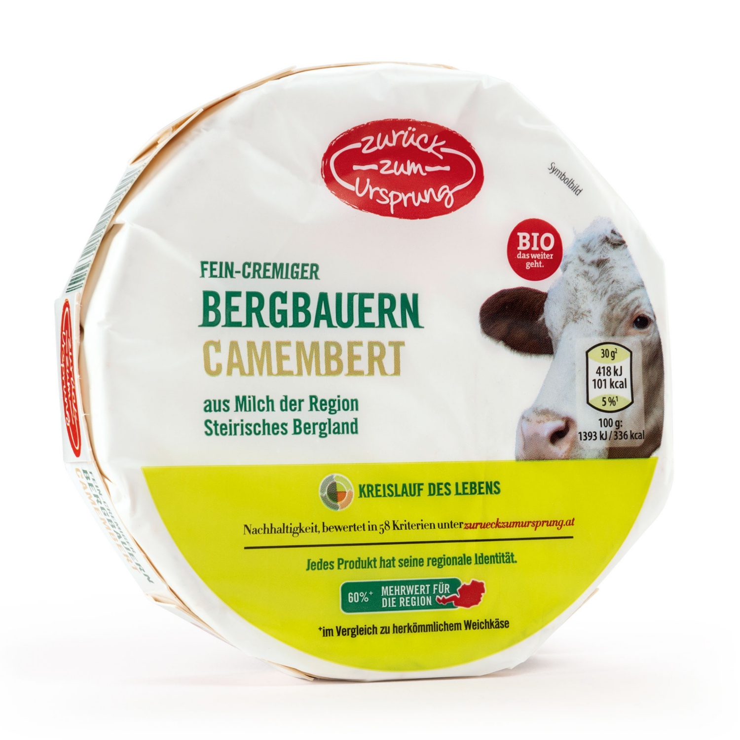 ZURÜCK ZUM URSPRUNG Österreichischer BIO-Weichkäse, Camembert