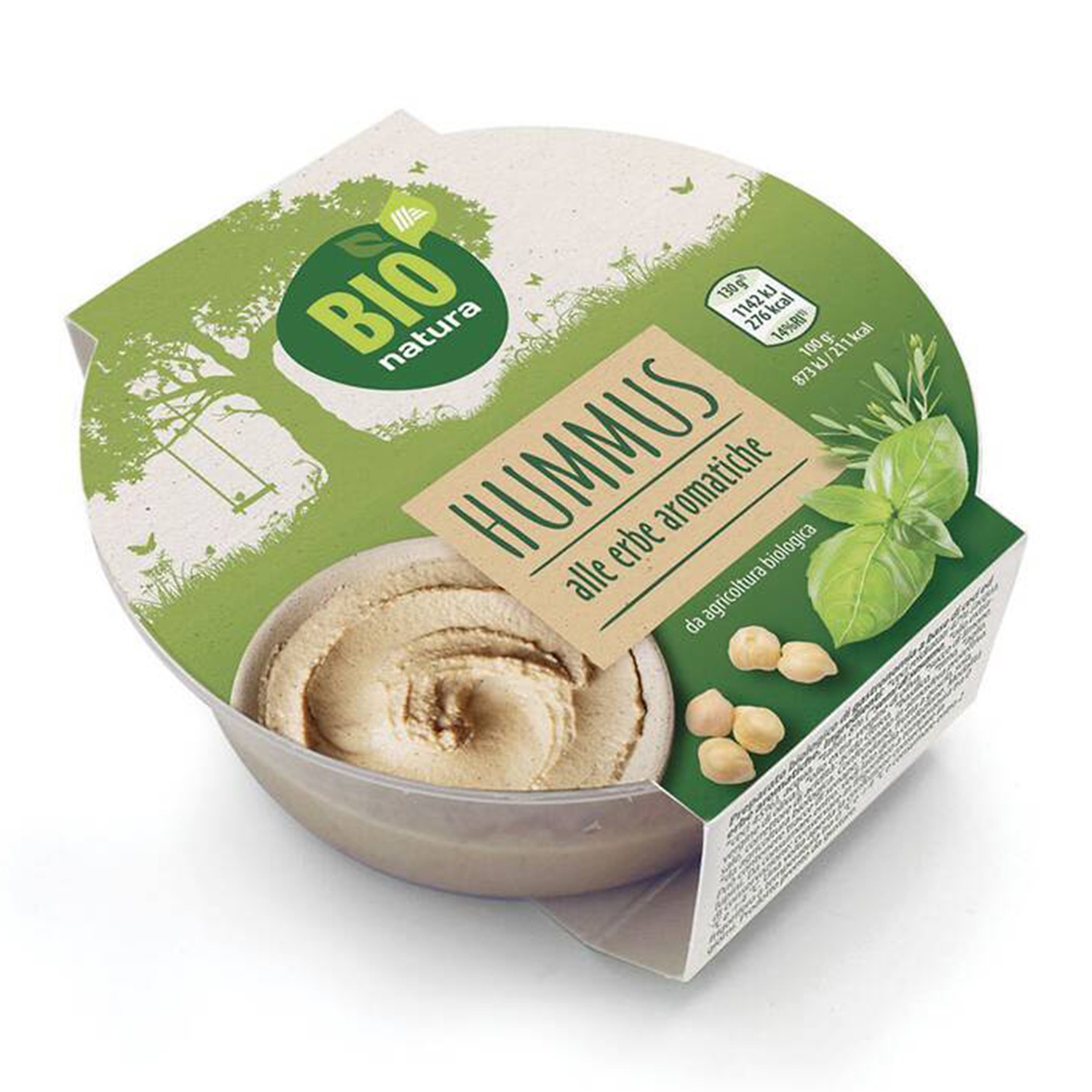 BIO NATURA Hummus BIO con erbe aromatiche