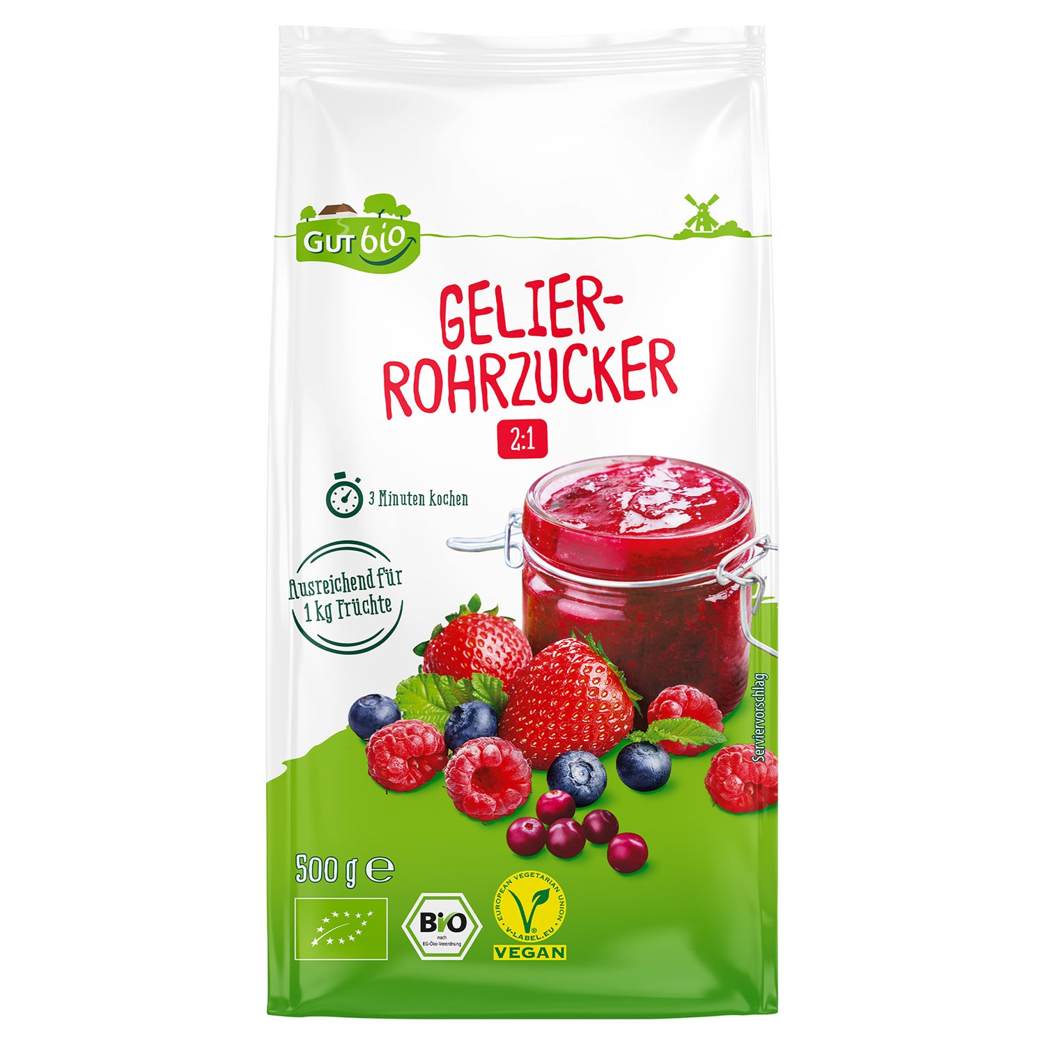 GUT BIO Bio-Gelier-Rohrzucker 2:1 500 g
