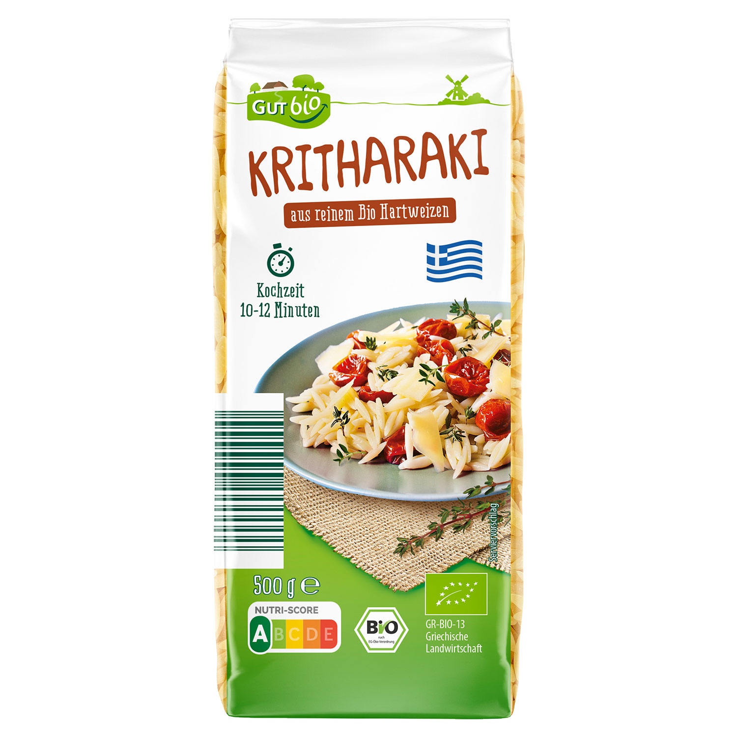 Pâtes ¨kritharaki¨ Orzo BIO 500g – kipiadi