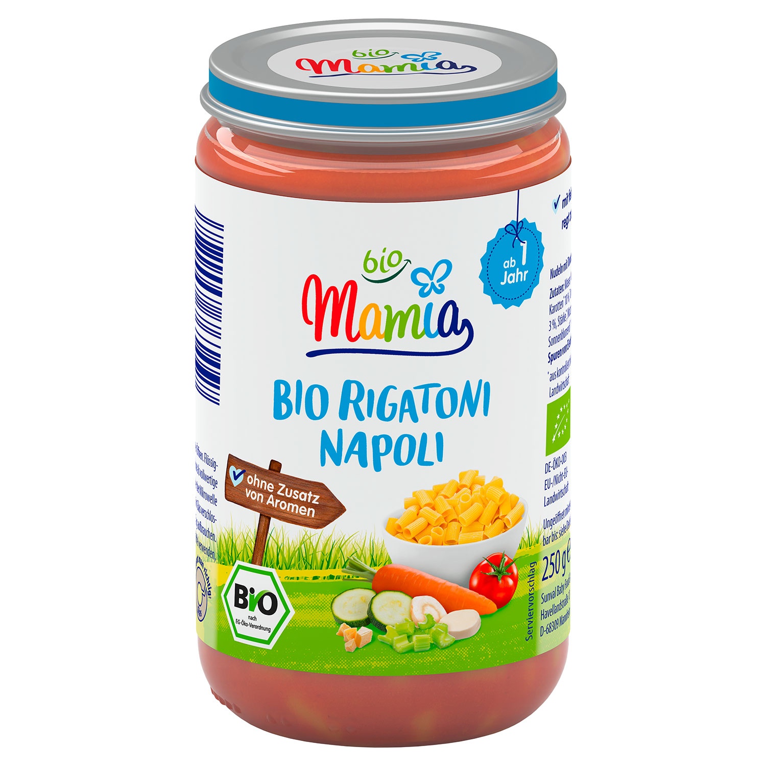 MAMIA BIO Bio-Rigatoni Napoli 250 g 
