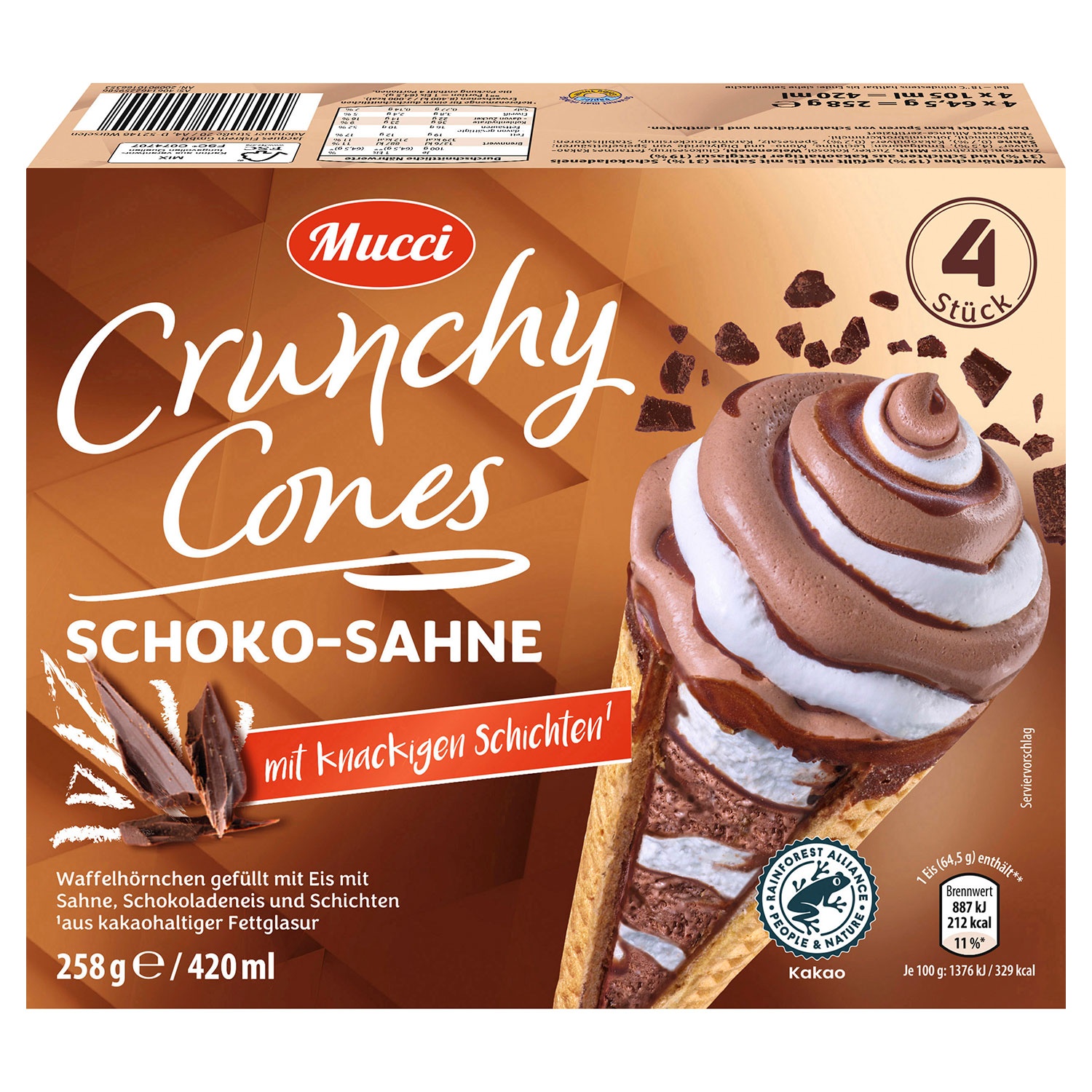 MUCCI Crunchy Cones 420 ml