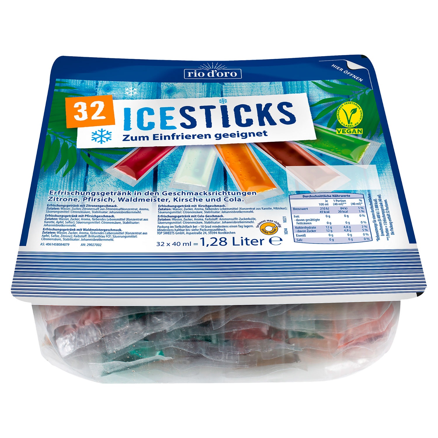 RIO D'ORO® Ice Sticks 1.280 ml
