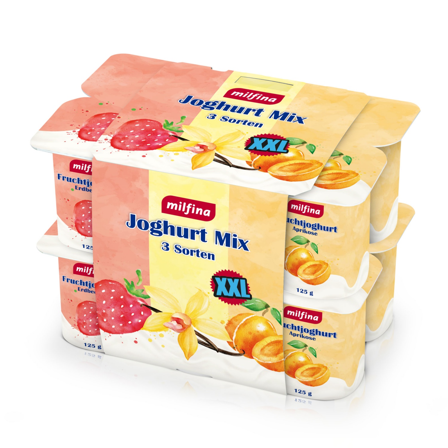 MILFINA Gyümölcsjoghurt, 12 darab